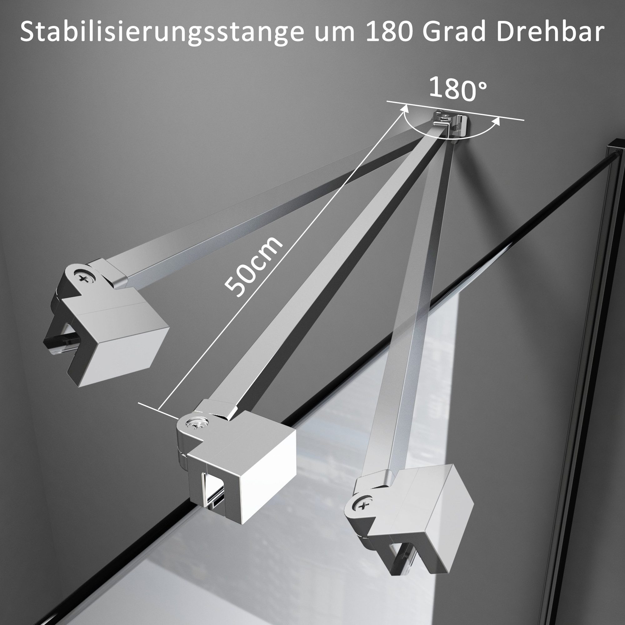Boromal Duschwand-Stabilisationsstange Stabilisator Haltestange Stabilisier günstig online kaufen