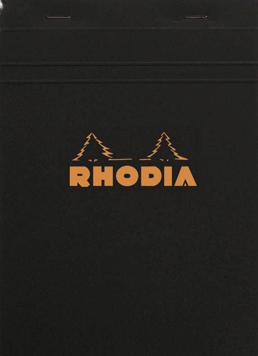 Notenblock Notizblock Rhodia Nr. 16 A5 kariert 80 Blatt schwarz (10 Stück)