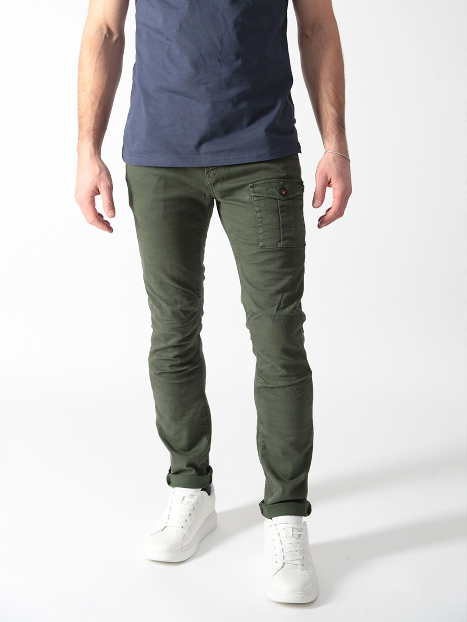 Miracle of Denim Chinohose Edison im Five-Pocket-Design Army Green