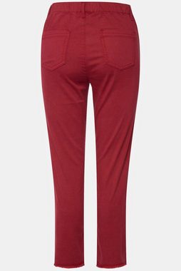 Laurasøn Funktionshose 7/8-Slimhose schmale Passform 4-Pocket Fransensaum