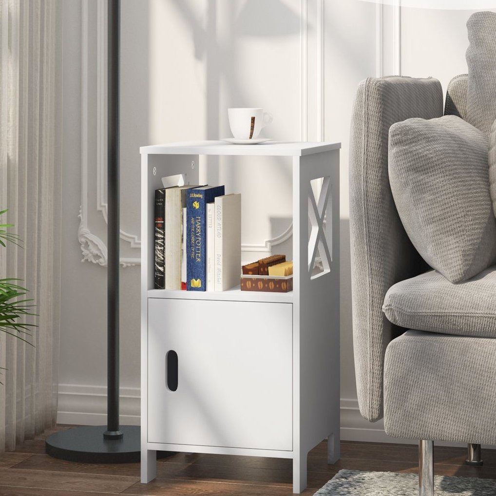 Woltu Nachttisch (1-St), Beistelltisch schmal, 30x60x30 cm, modern günstig online kaufen