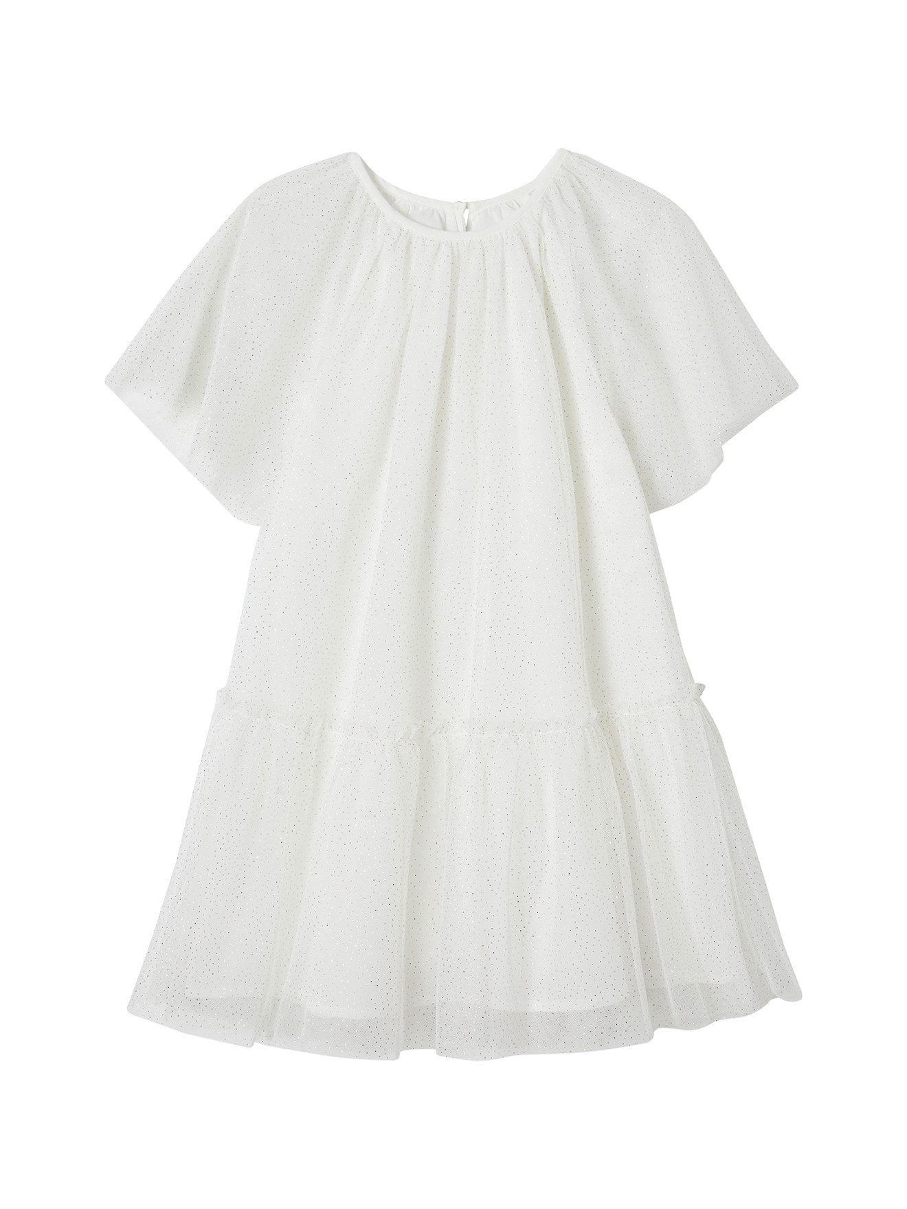 vertbaudet Minikleid Mädchen Festkleid mit Schmetterlingsärmeln