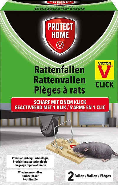 Protect Home Schlagfalle Protect Home Rattenfallen Click Schlagfallen zur Rattenbekämpfung 2 St