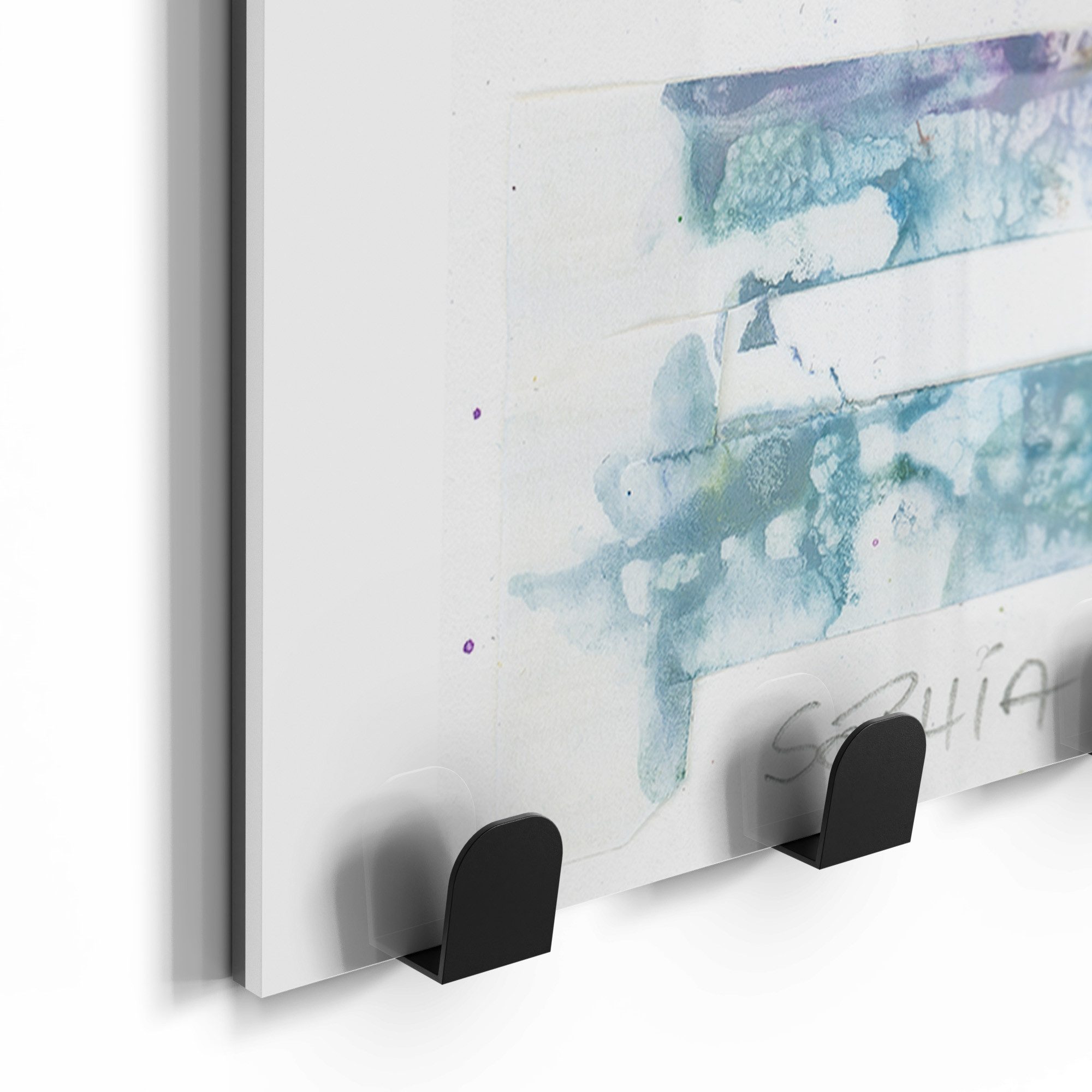 DEQOART Kleiderhaken 'Fine Art 'strip'', Glas Garderobe Paneel magnetisch beschreibbar