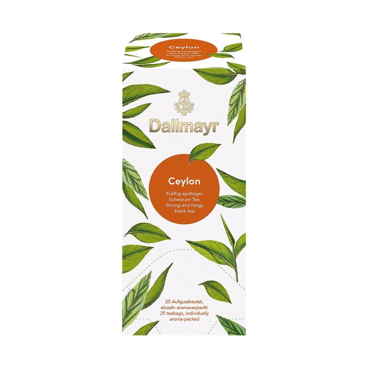 DALLMAYR Tee Ceylon, 25 Aufgussbeutel, Schwarztee
