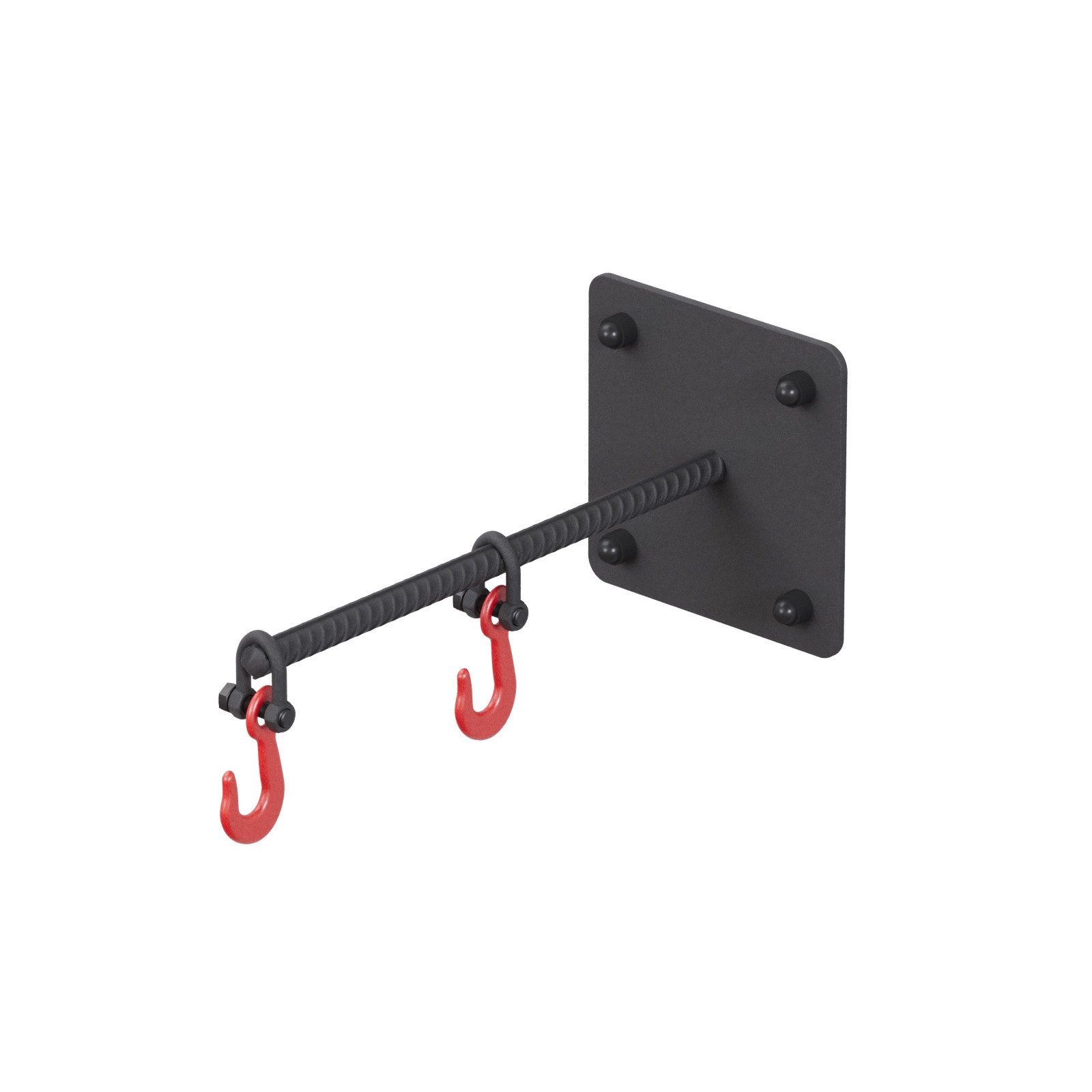 QLS Kleiderhaken Einzel Lang, Flur, Loft, Schlafzimmer, Badezimmer, Restaurant, Bar, Büro, Garage, Werkstatt, Metall Wandhaken Industial Garderobenhaken Retro 2 Haken 20cm