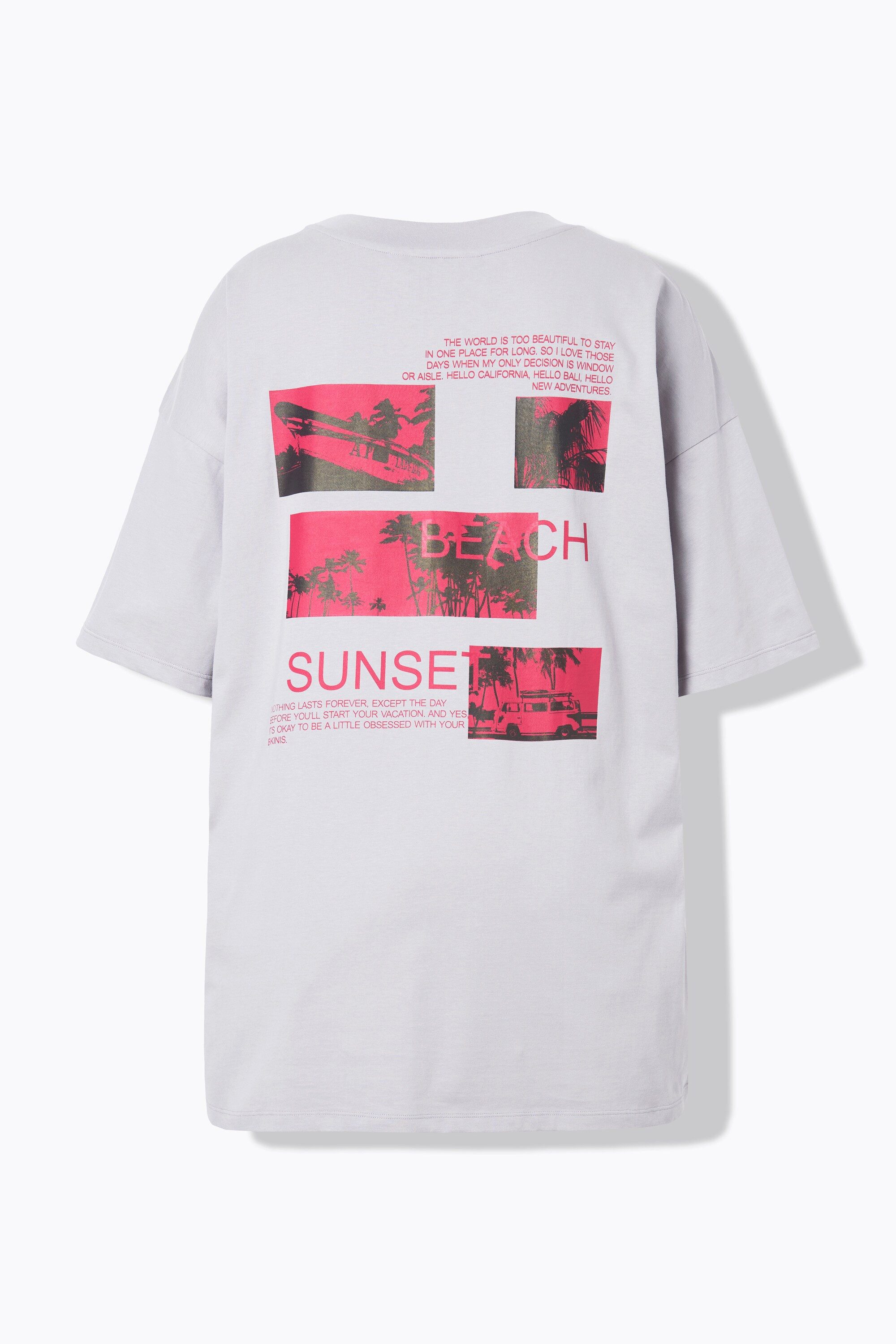 Studio Untold T-Shirt T-Shirt oversized Palmen Halbarm – Bild 4 von 4