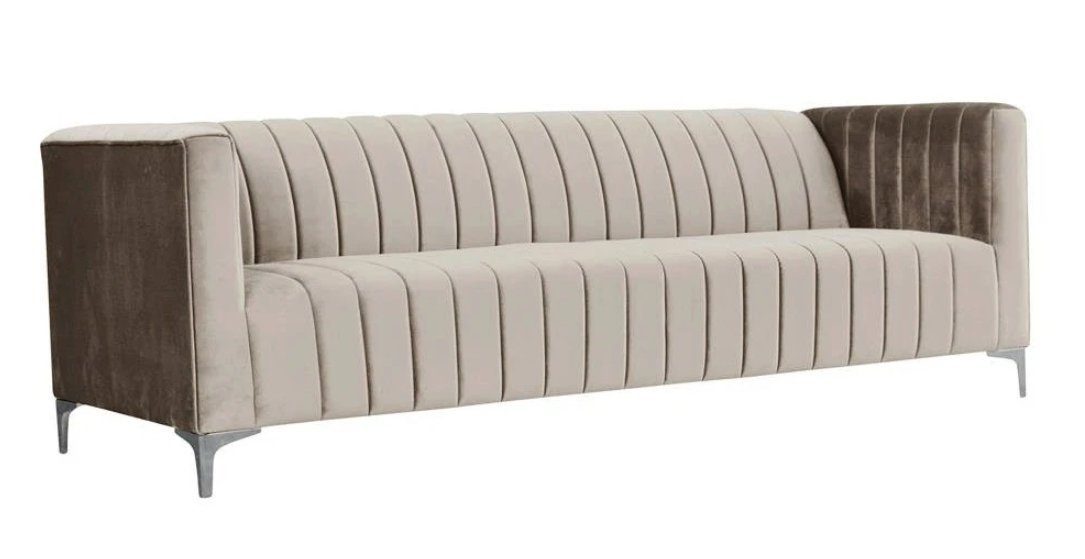JVmoebel Sofa Luxuriöser beiger Dreisitzer in modernem Stil Polstermöbel