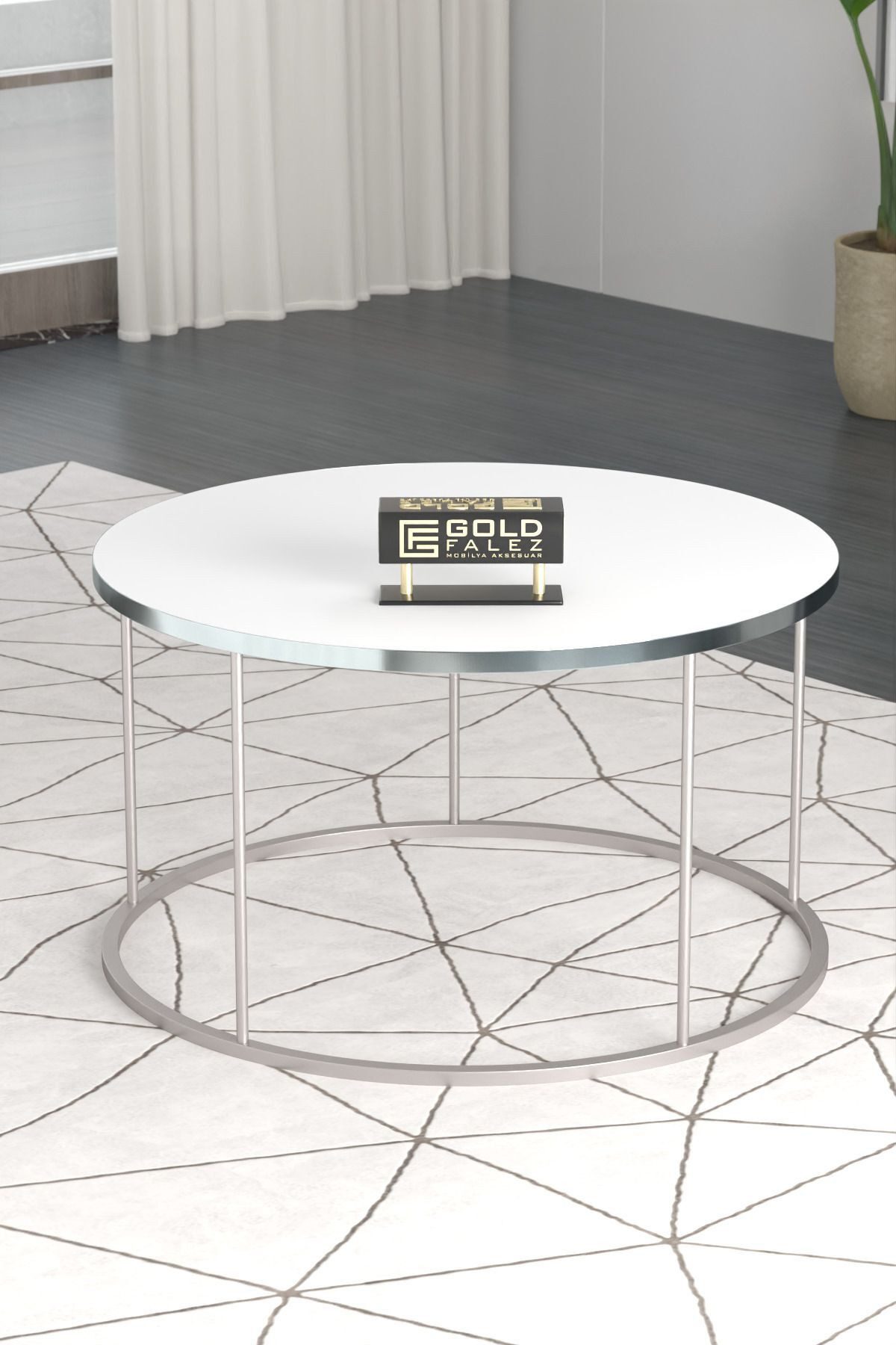 en.casa Couchtisch (1-St), rund, Ø 70 cm, Metallgestell 89322105