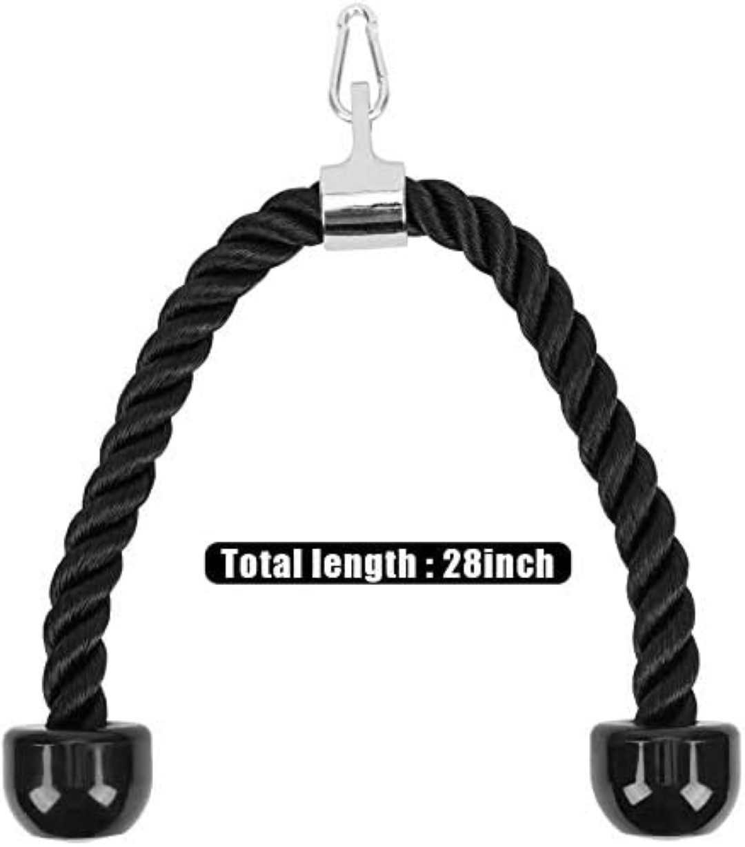 LA CUTE Kabelzuggriff 70 cm, für Trizeps, Bizeps und Schultertraining. Trizepsseil (Einzelgriff Fitness Zubehör – Kabelzuggriff für Kraftstation Home Gym, Kabelzuggriff 70 cm – Krafttraining für Trizeps- und Bizepsübungen), Ideal für intensives Trizepstraining, langlebig vielseitig einsetzbar