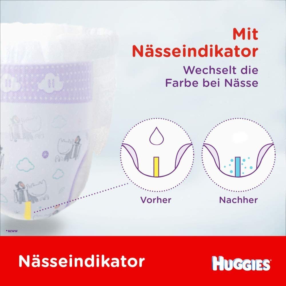 Huggies Extra Care Windeln Größe 4 (7-18 Kg) - 33 Stück Packung Für Empfindliche Babyhaut
