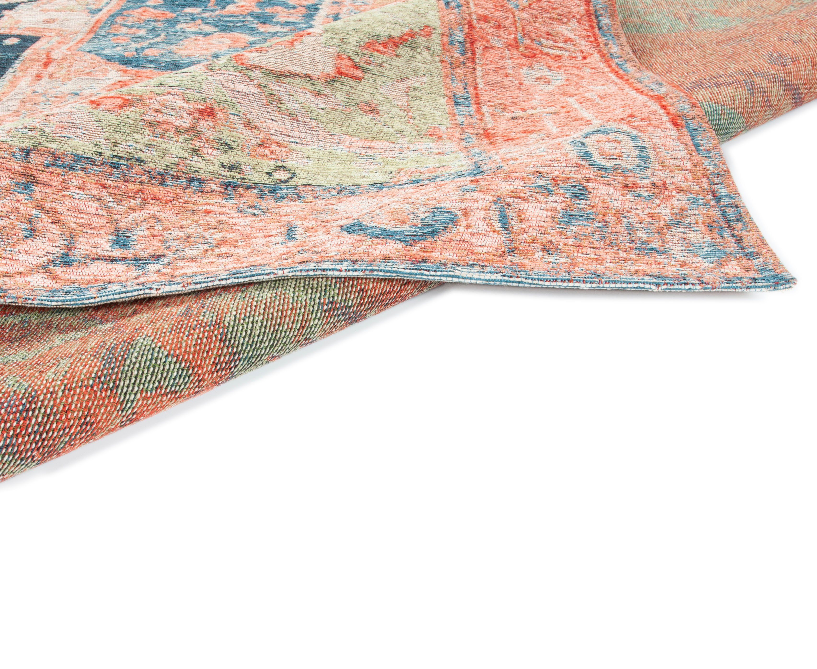 TOM TAILOR HOME Teppich Funky Orient Heriz, rechteckig, Höhe: 5 mm, Kurzflor, Orient-Optik, Vintage Design, mit Bordüre, auch als Läufer
