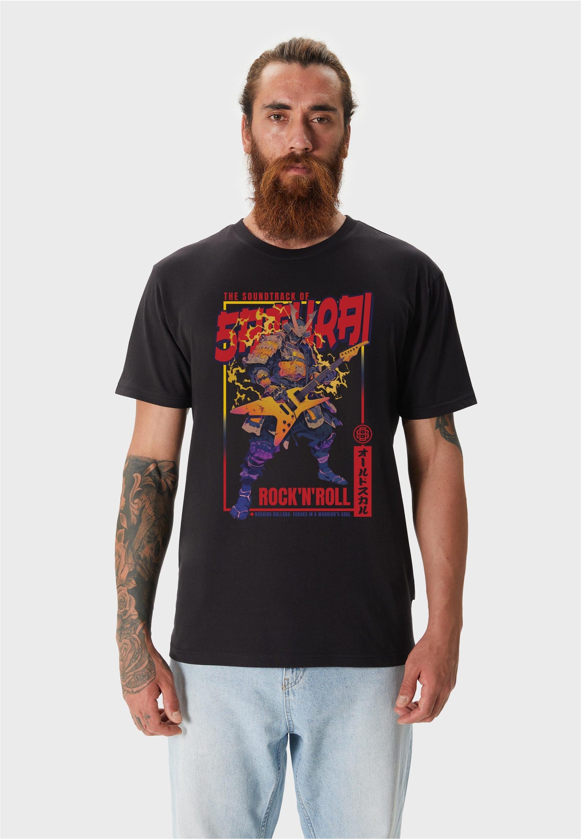 Oldskull T-Shirt Asian Rock’n’Roll Samurai mit fernöstlichem Motivprint