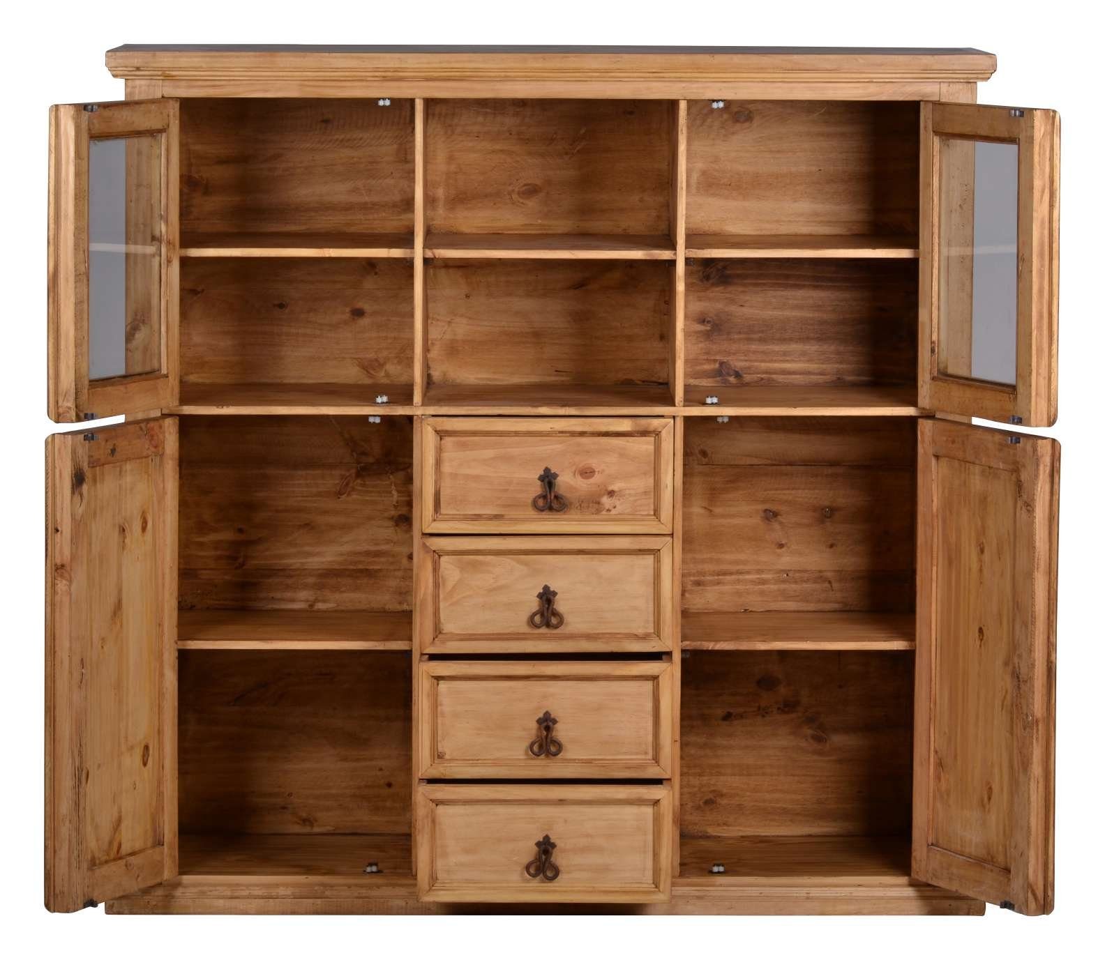 MiaMöbel Highboard Mexico, aus massivem Pinienholz günstig online kaufen
