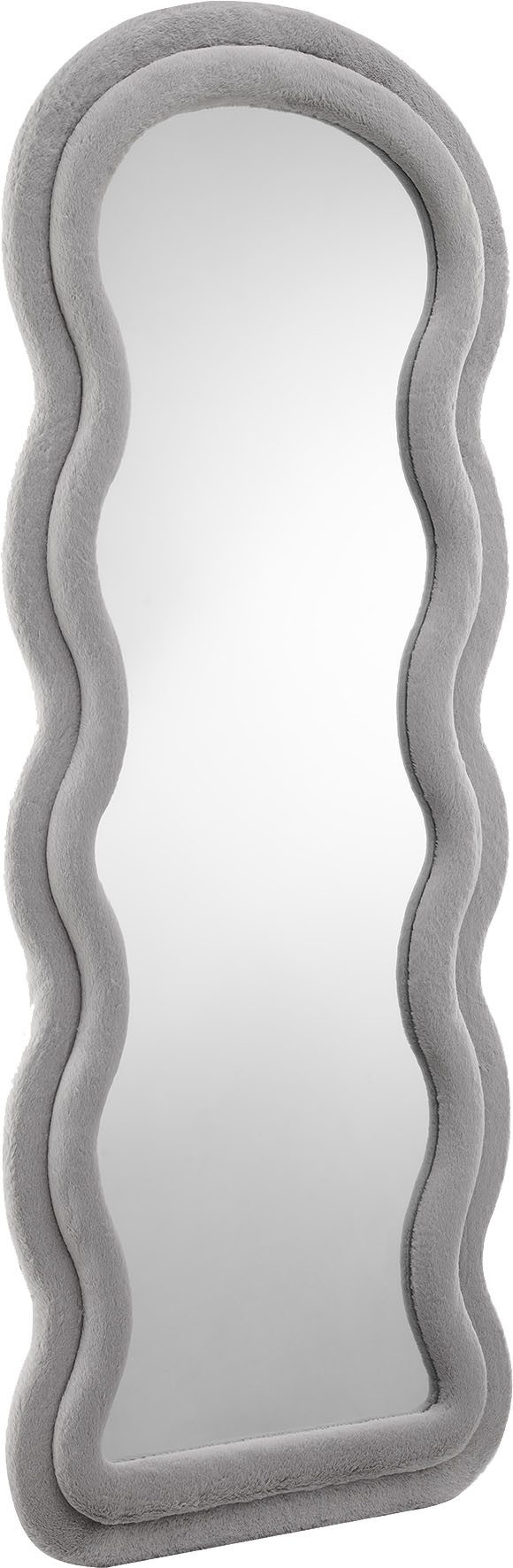 SalesFever Зеркало в полный рост Bristol Зеркало: Eleganz in 170 cm Höhe (1-St), Wellenförmiger Kunstfell-Rahmen, 170cml