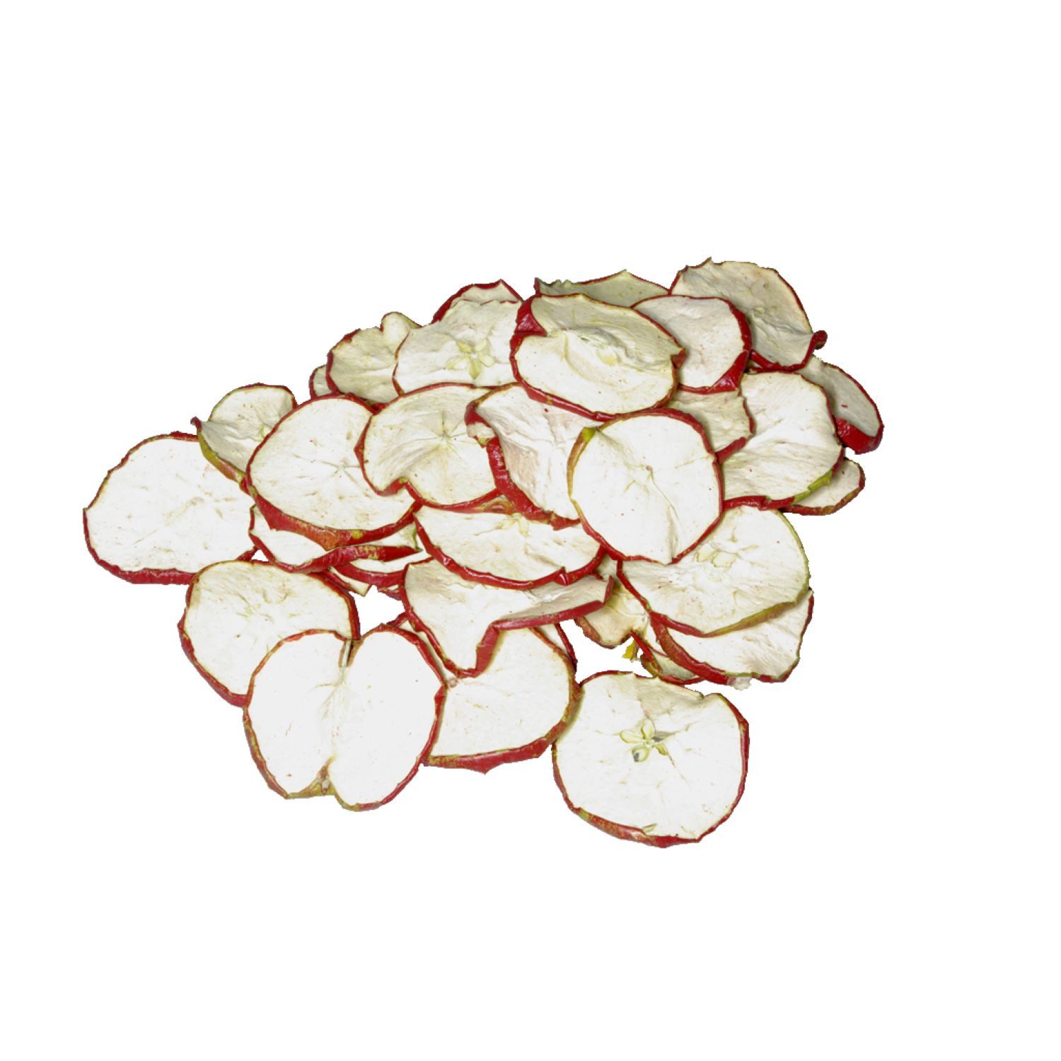 Deko AS Streudeko Apfelscheiben - rote Schale - getrocknet - 1 Beutel 200g, (1-tlg), Apfelscheiben mit roter Schale