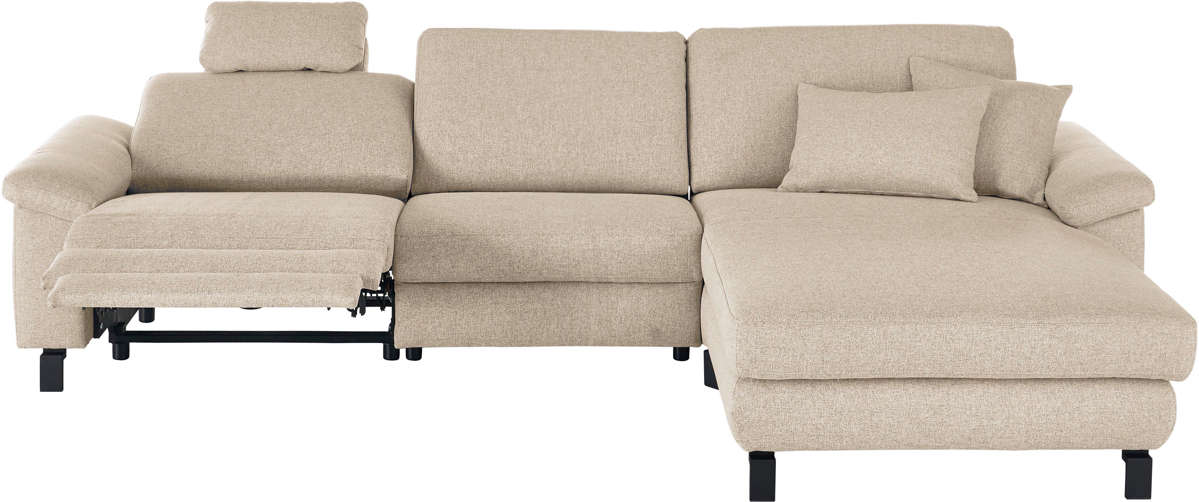motorische 1,5-Sitzer, Mainau, 3C im Longchair Candy Schlaffunktion Relaxfunktion Ecksofa in natur