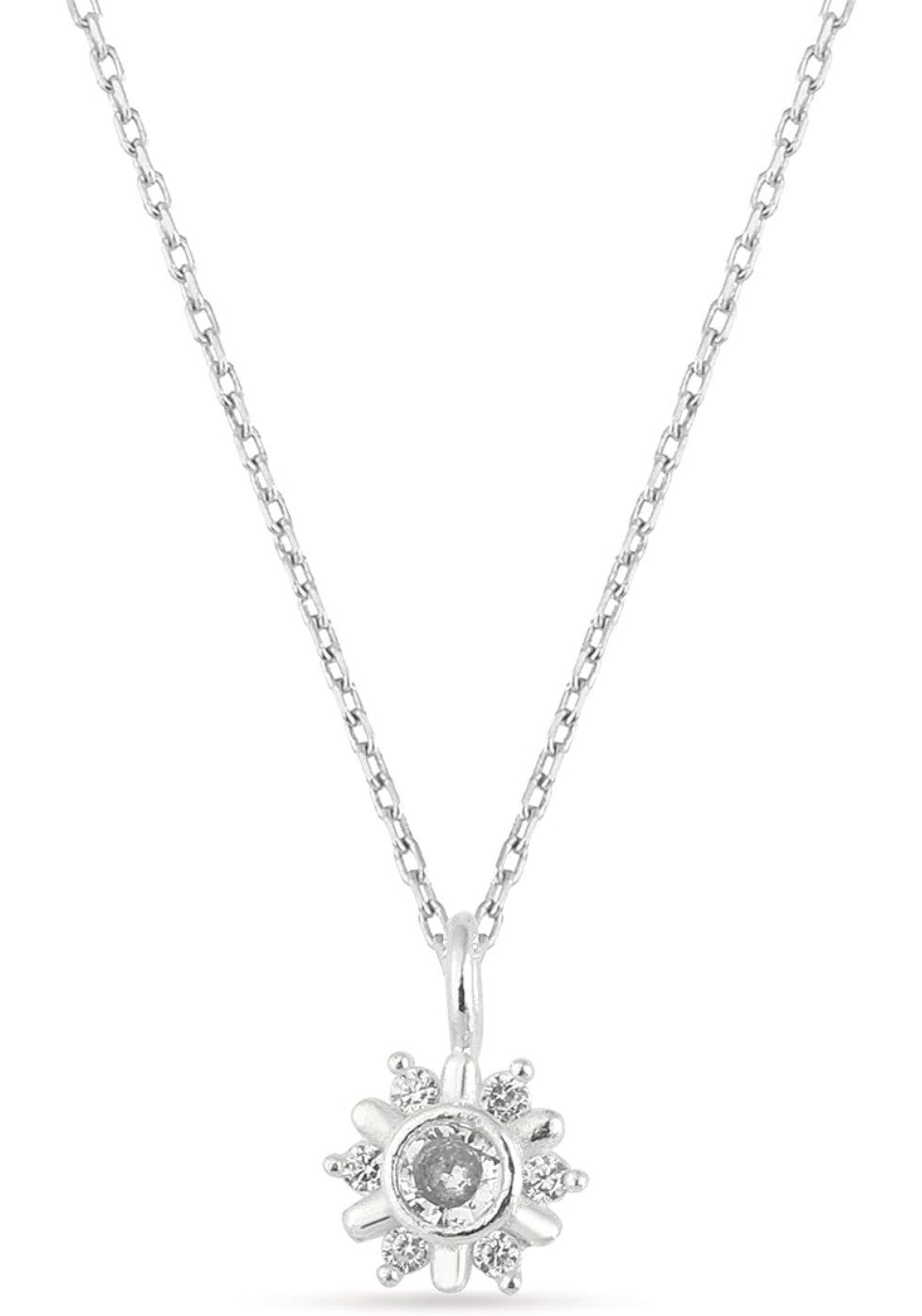 Charm-Kette Halskette mit Mini Sonnen Anhänger