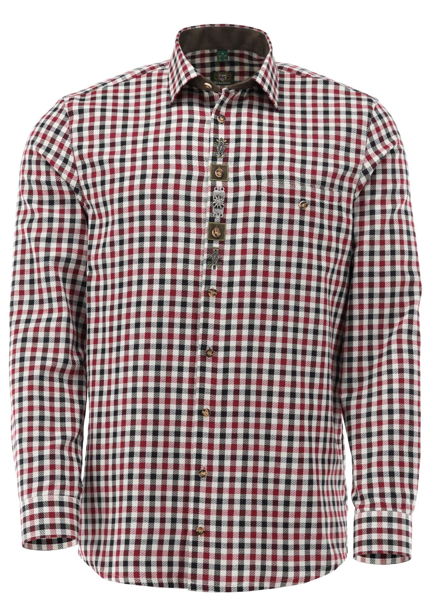 OS Trachten Trachtenhemd Zosel Regular Fit, Haifischkragen, 1/1-Arm, Paspel günstig online kaufen