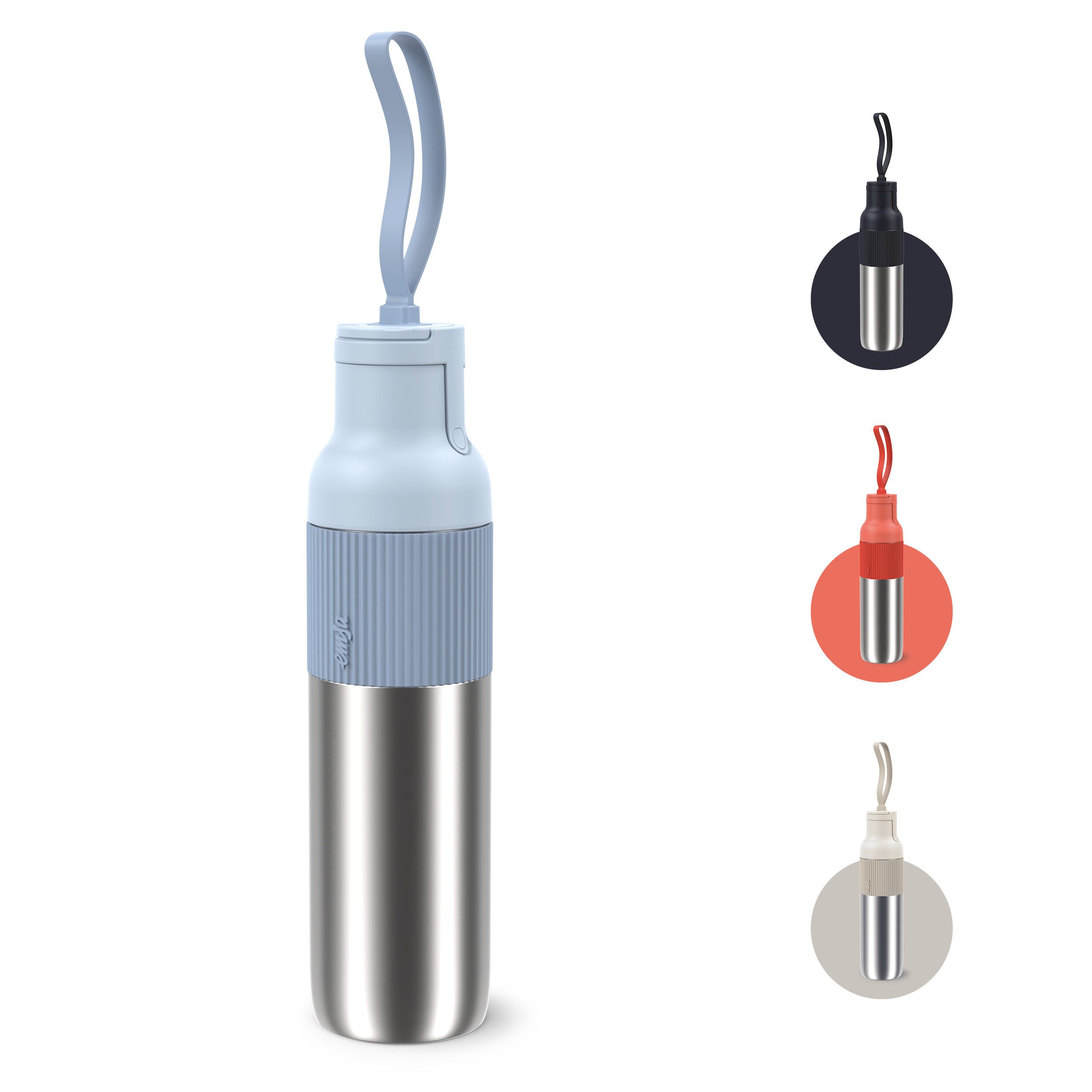 Emsa Isolierflasche beYou Flip, mit Flip-Verschluss und Trageband, 100% dicht, spülmaschinengeeignet