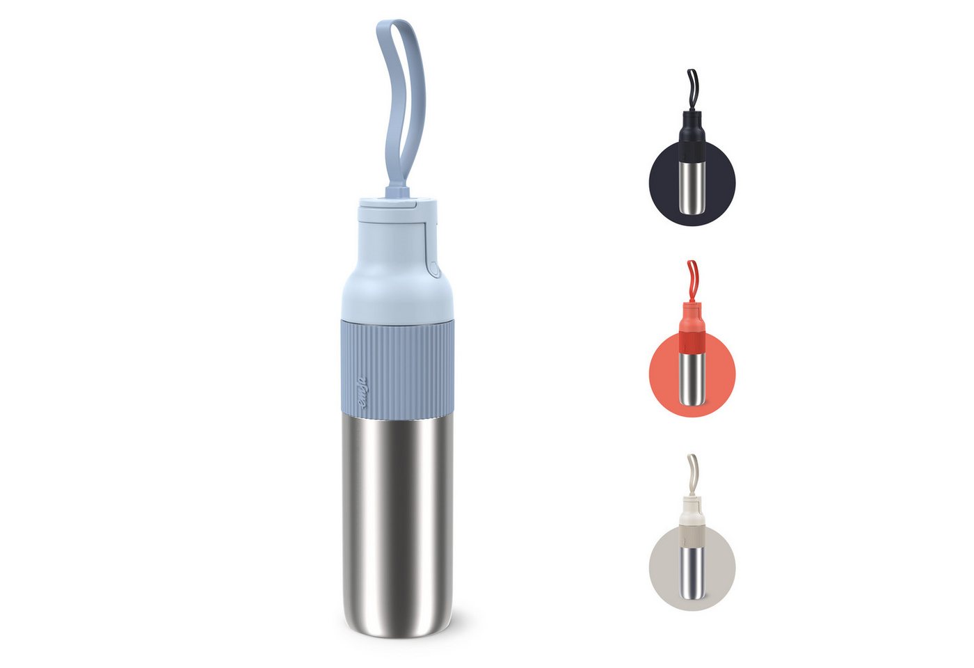 Emsa Isolierflasche beYou Flip, mit Flip-Verschluss und Trageband, 100% dicht, spülmaschinengeeignet