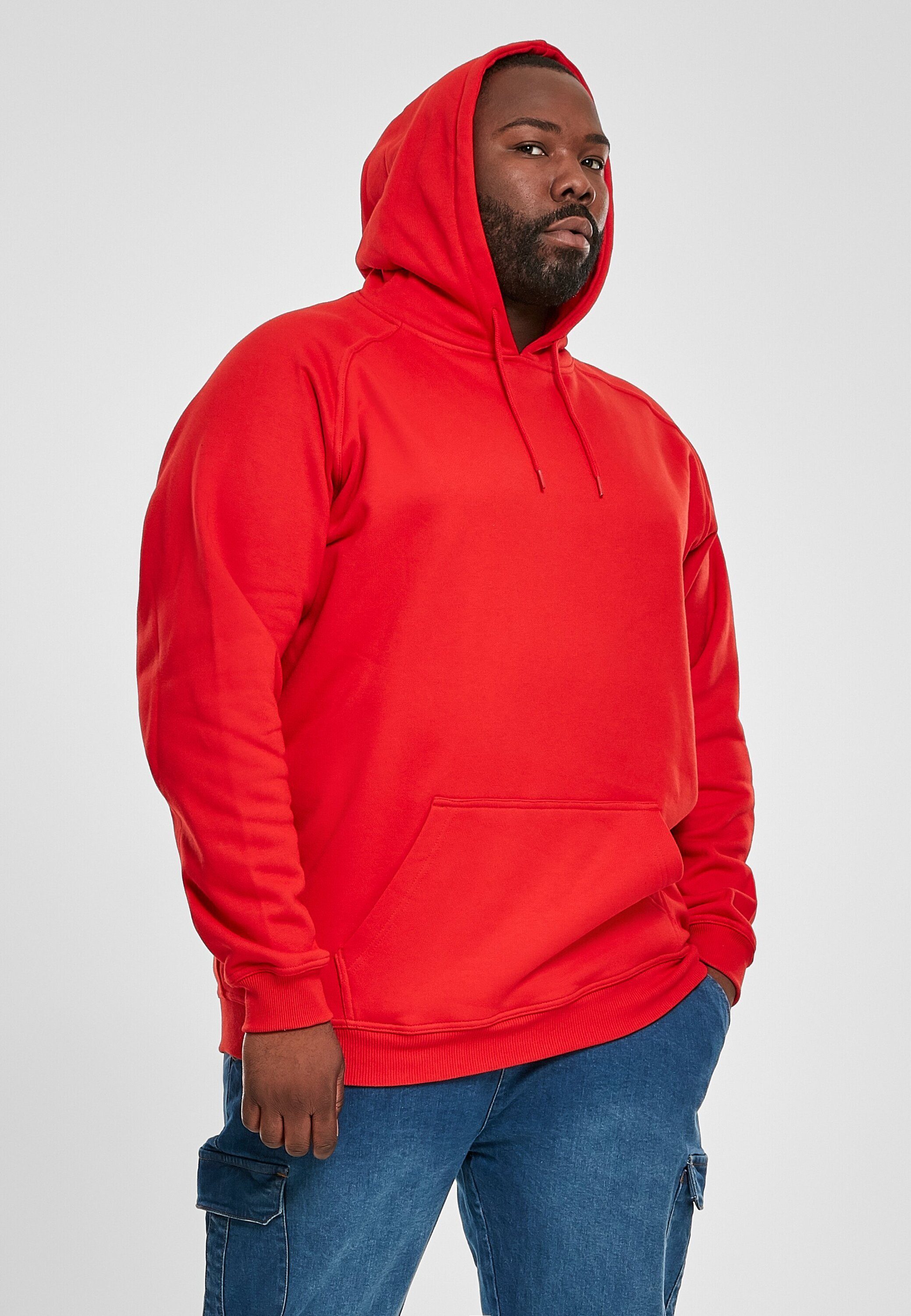 URBAN Sweater red Hoody (1-tlg) Blank Herren CLASSICS