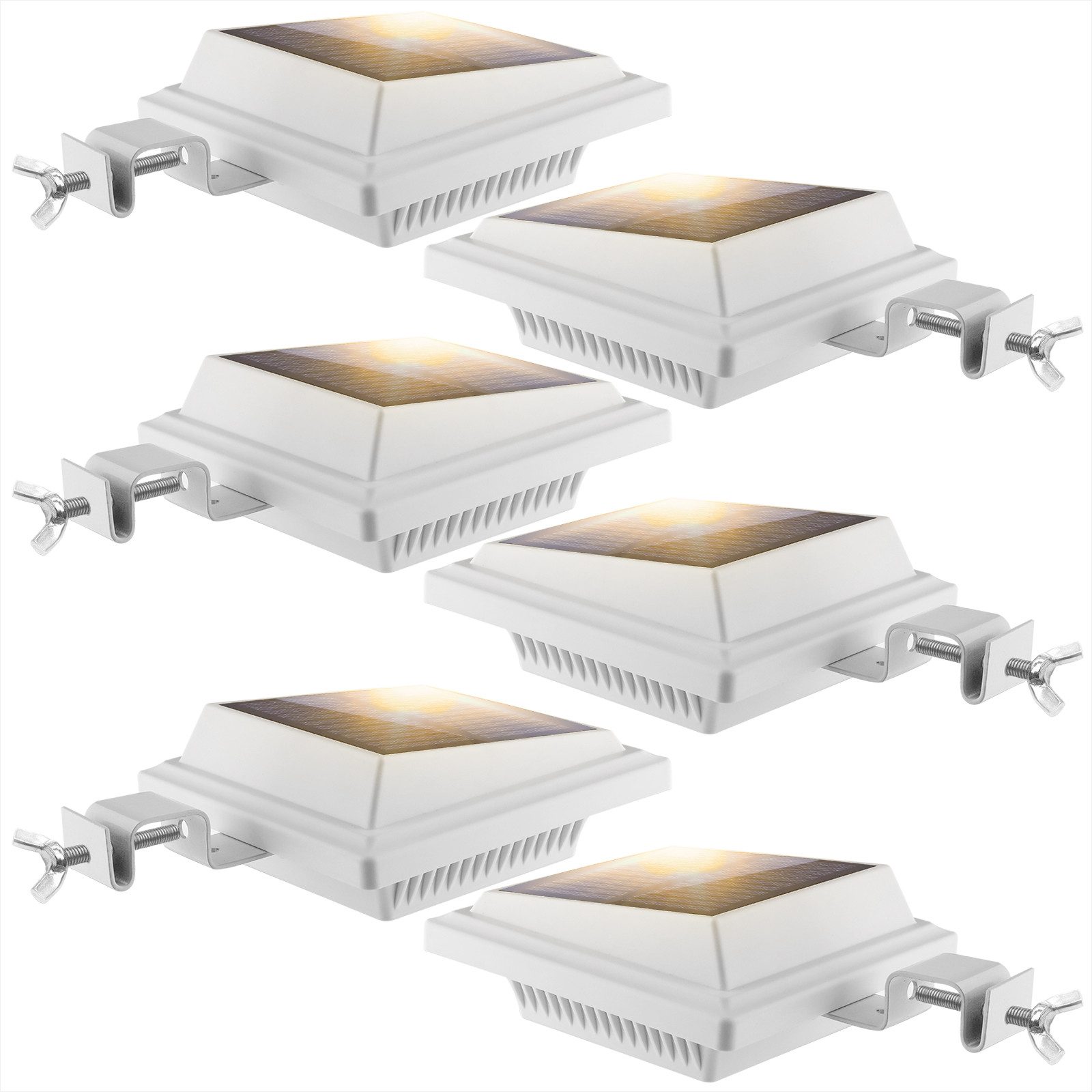 KingLux LED Dachrinnenleuchte Außen 40LEDs Solarlampen mit Lichtsensor Warmweiß, Lichtsensor, LED fest integriert, Warmweiss