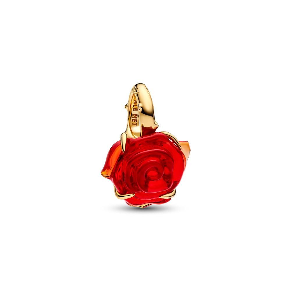Pandora Charm-Einhänger PANDORA Disney Die Schöne und das Biest Rose Charm, IP Gold