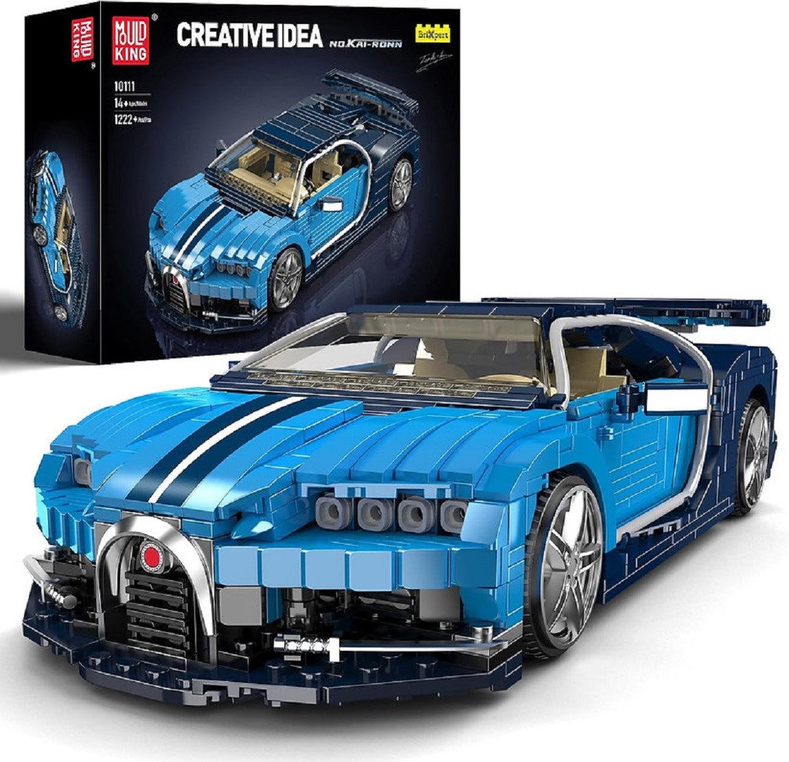 Mould King Mould King 10111 Kai-Ronn 1.222 Teile Sportwagen Creative Ideas Konstruktions-Spielset, (1222 St)