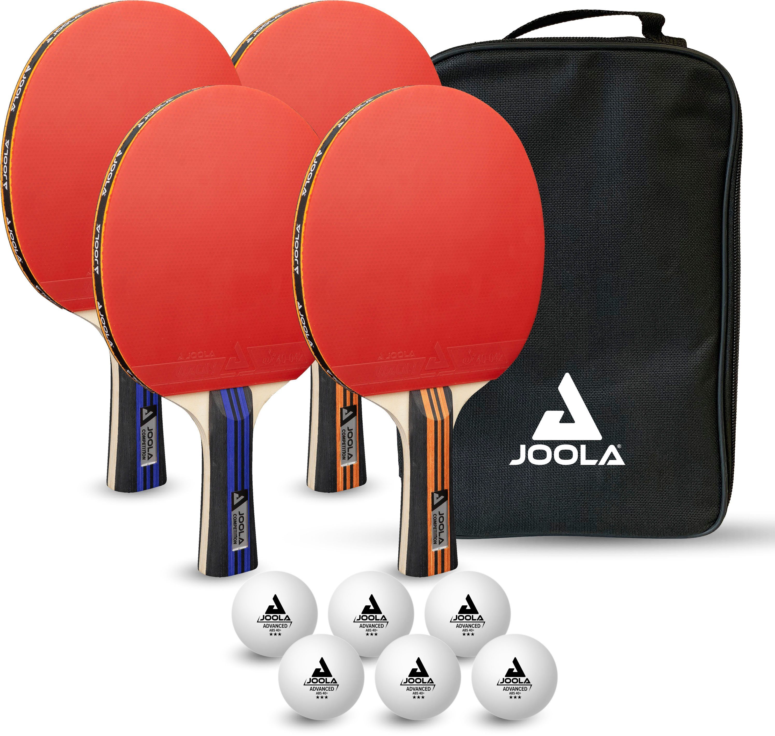 Joola Tischtennisschläger TT-Set Family Advanced (Set, mit Bällen, mit Schlägerhülle)