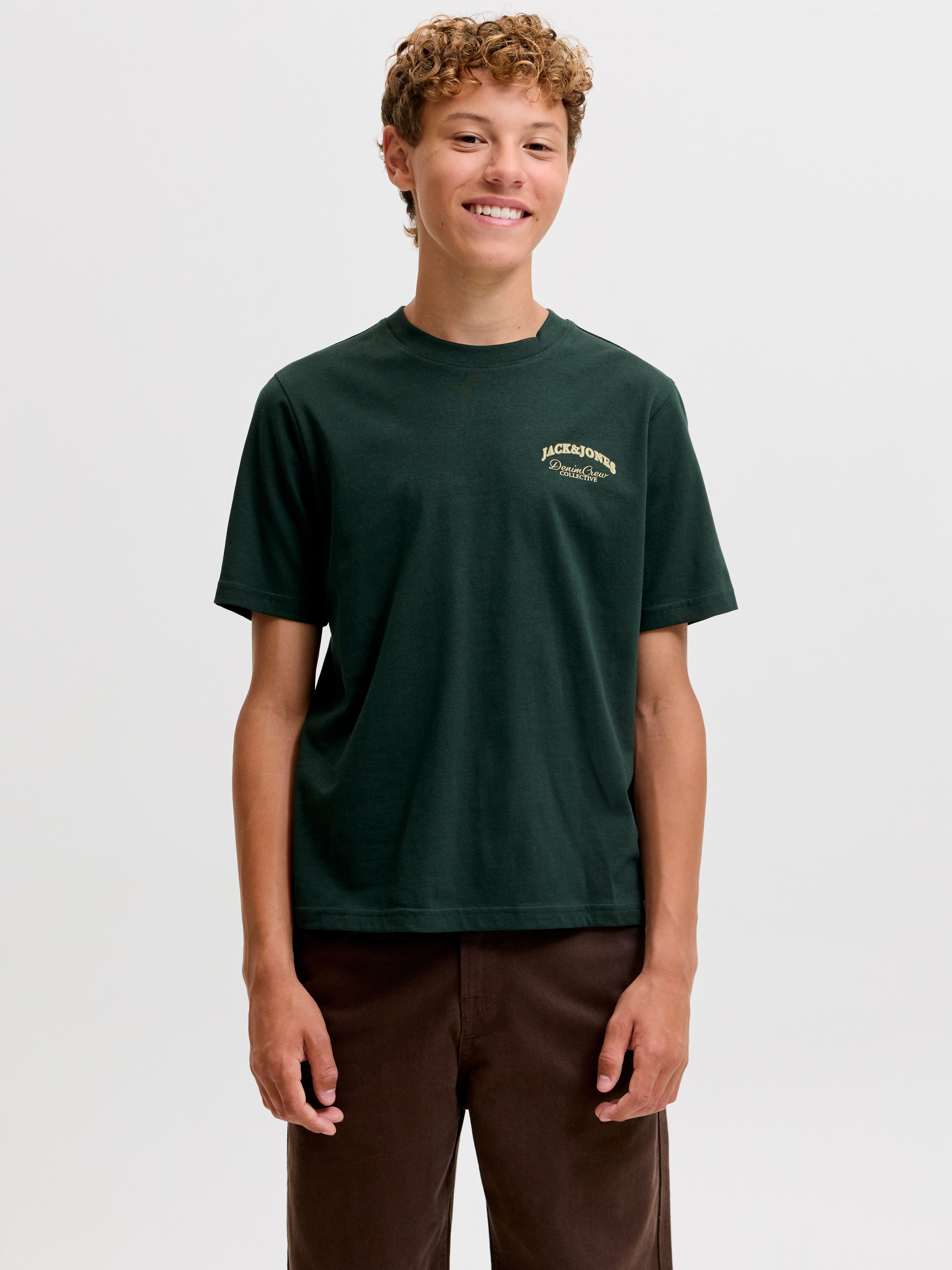 Jack & Jones Junior Rundhalsshirt JJEBRANDES BACKP RELAXED TEE SS SN JNR Baumwolle, relaxed fit