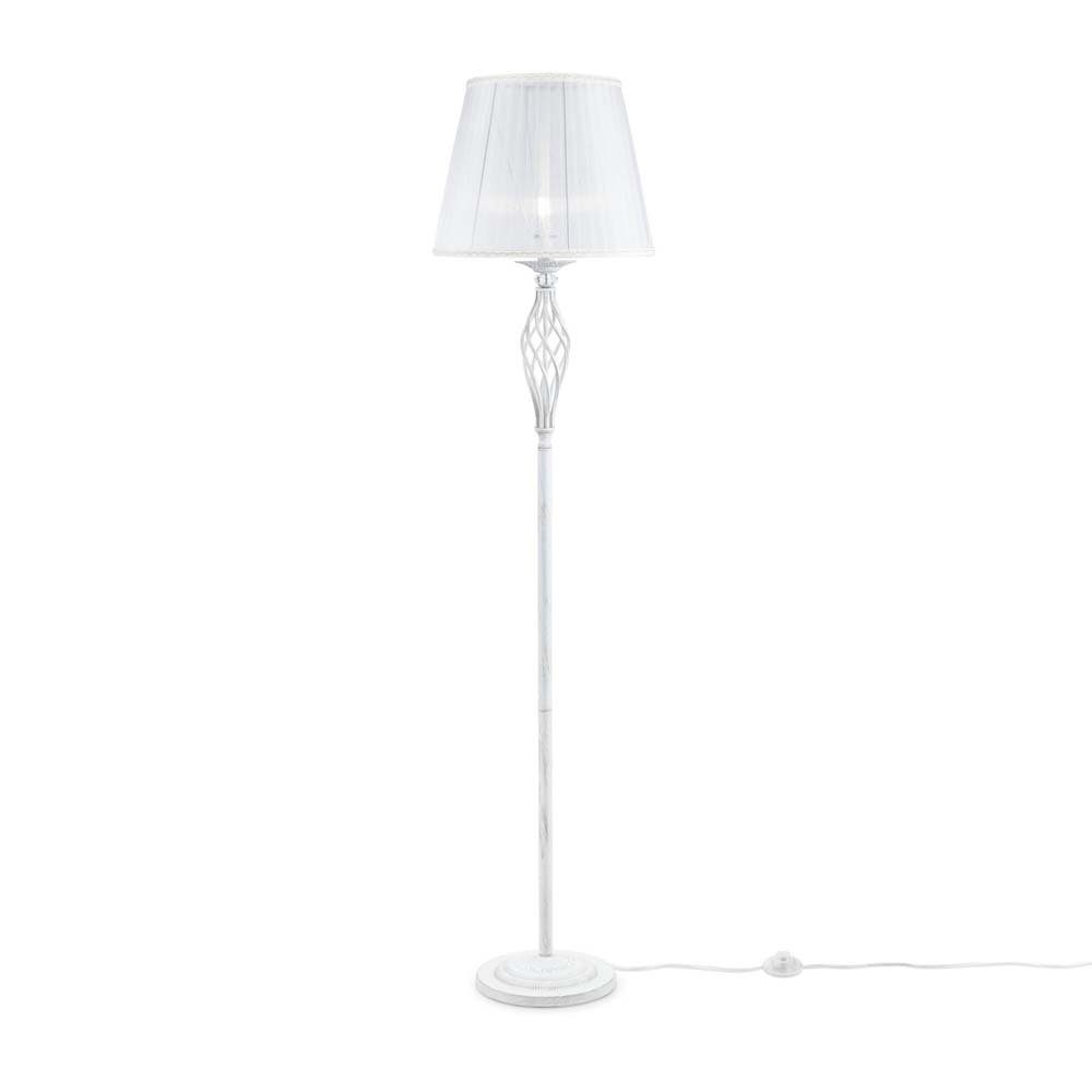 Maytoni Stehlampe, Leuchtmittel nicht inklusive, Stehlampe Stehleuchte Beistellleuchte Standlampe Metall weiß E14