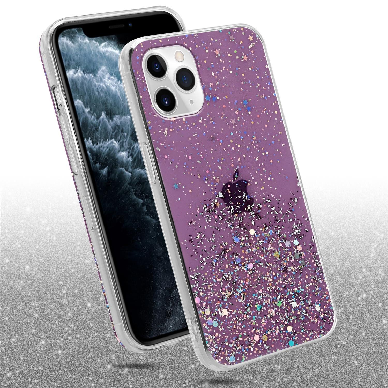 Cadorabo Handyhülle für iPhone 11 Hülle Apple iPhone 11, Flexible TPU Silikon Handy Schutzhülle - Hülle - mit Glitzer
