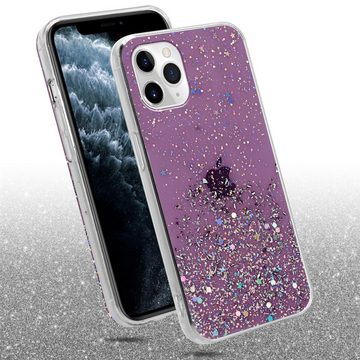 Cadorabo Handyhülle Apple iPhone 11 Apple iPhone 11, Flexible TPU Silikon Handy Schutzhülle - Hülle - mit Glitzer