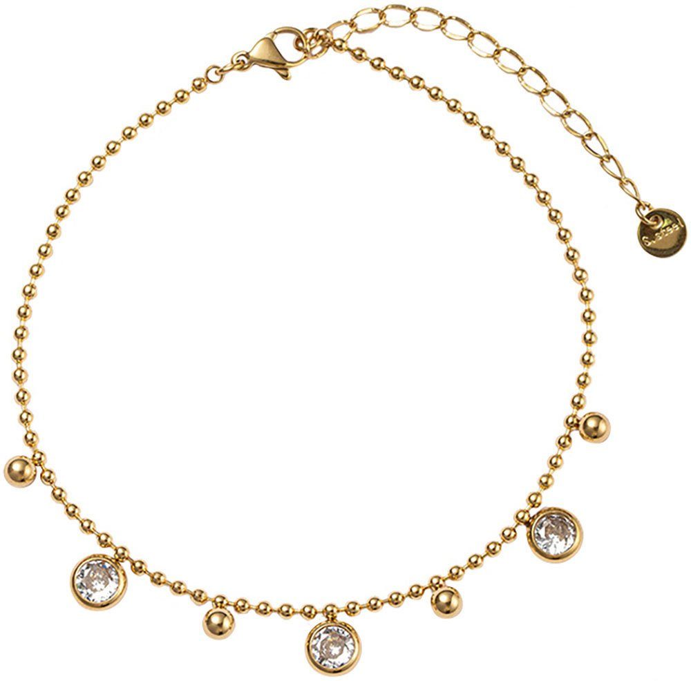 Fußkette mit Anhänger Schmuck Geschenk Körperschmuck Kreise Kugeln