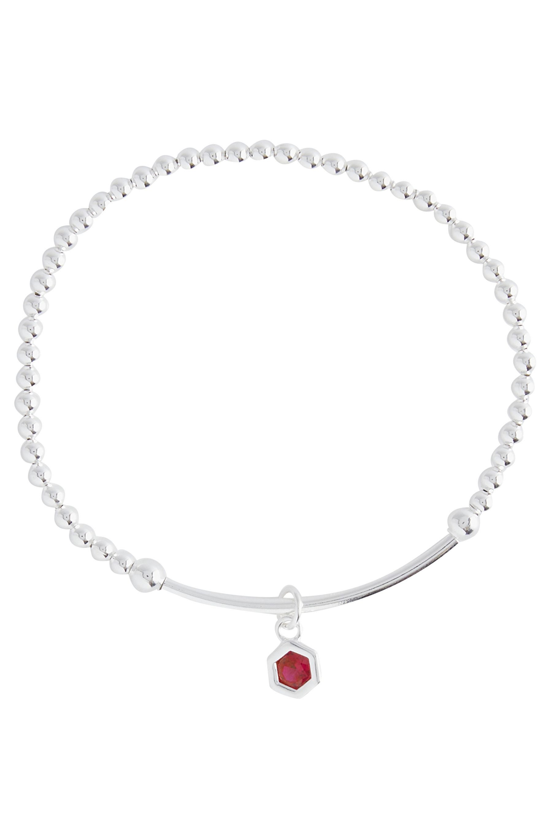 Perlenarmband Sechseckiges Geburtsstein-Perlenarmband