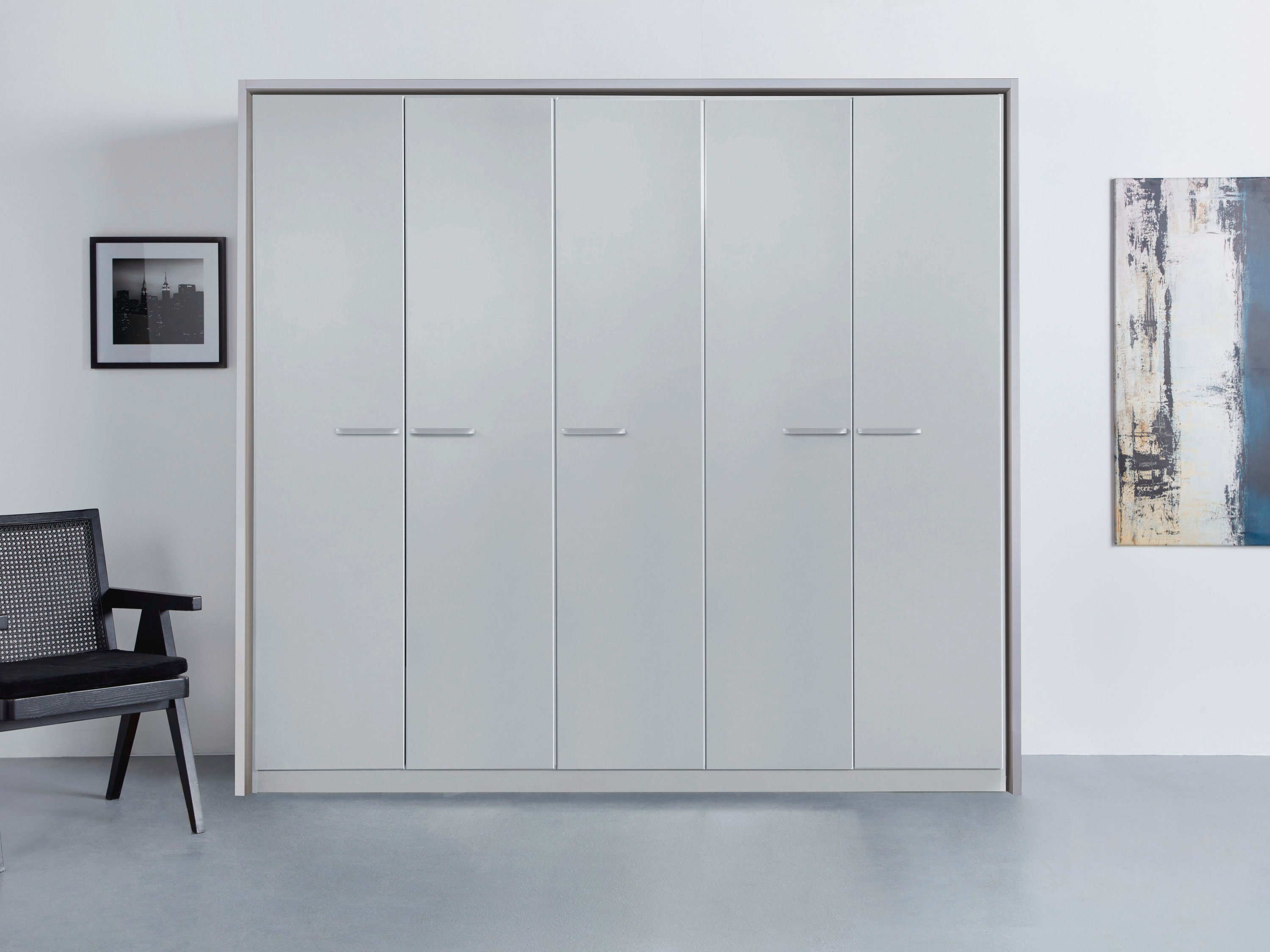 OTTO home Kleiderschrank Mehrzweckschrank Aktenschrank Möbel Mietswohnung Schlafzimmer OTELI (erhältlich in Breiten 230/275 cm inkl. Innenschubladen und extra Böden) inkl. Passepartout optional mit Beleuchtung MADE IN GERMANY