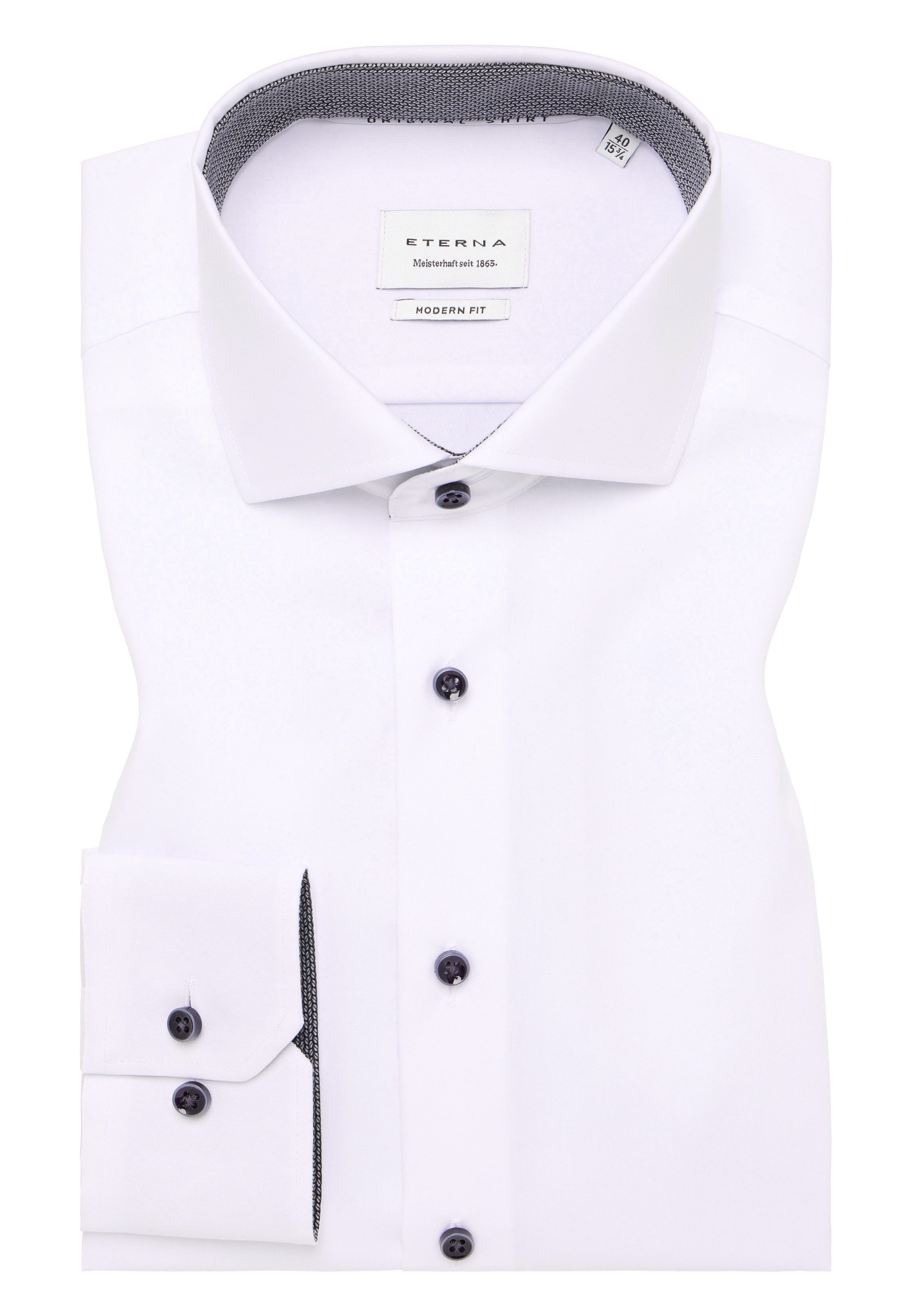 Eterna Businesshemd ETERNA MODERN FIT Langarm Hemd weiß popeline 1311-00-X15V - ORIGINAL