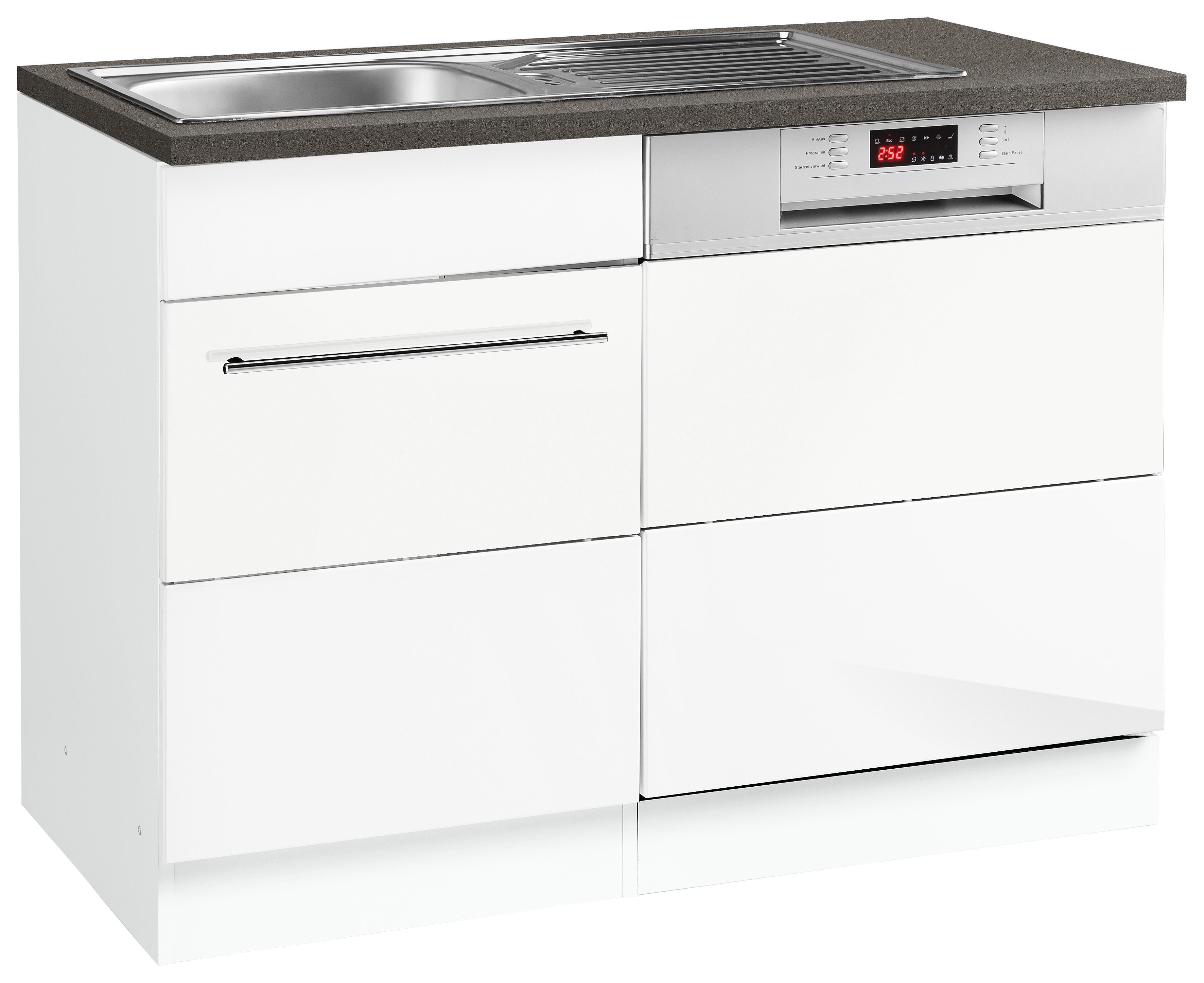 KOCHSTATION Spülenschrank KS-Trient 110 cm breit, inkl. Tür/Socke für Einbaugeschirrspüler