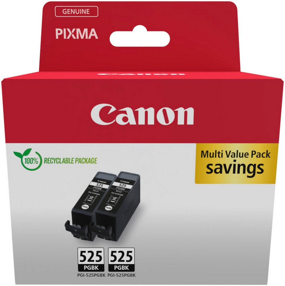 Thumbnail - Canon PGI-525PGBK (Doppelpack) Tintenpatrone (Packung, 2-tlg)
