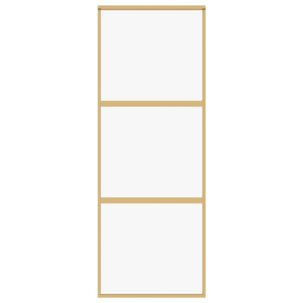 furnicato Schiebetür 76x205 cm Golden, Geräuschlose Glastür mit Türdämpfer für deinen Wohnbereich