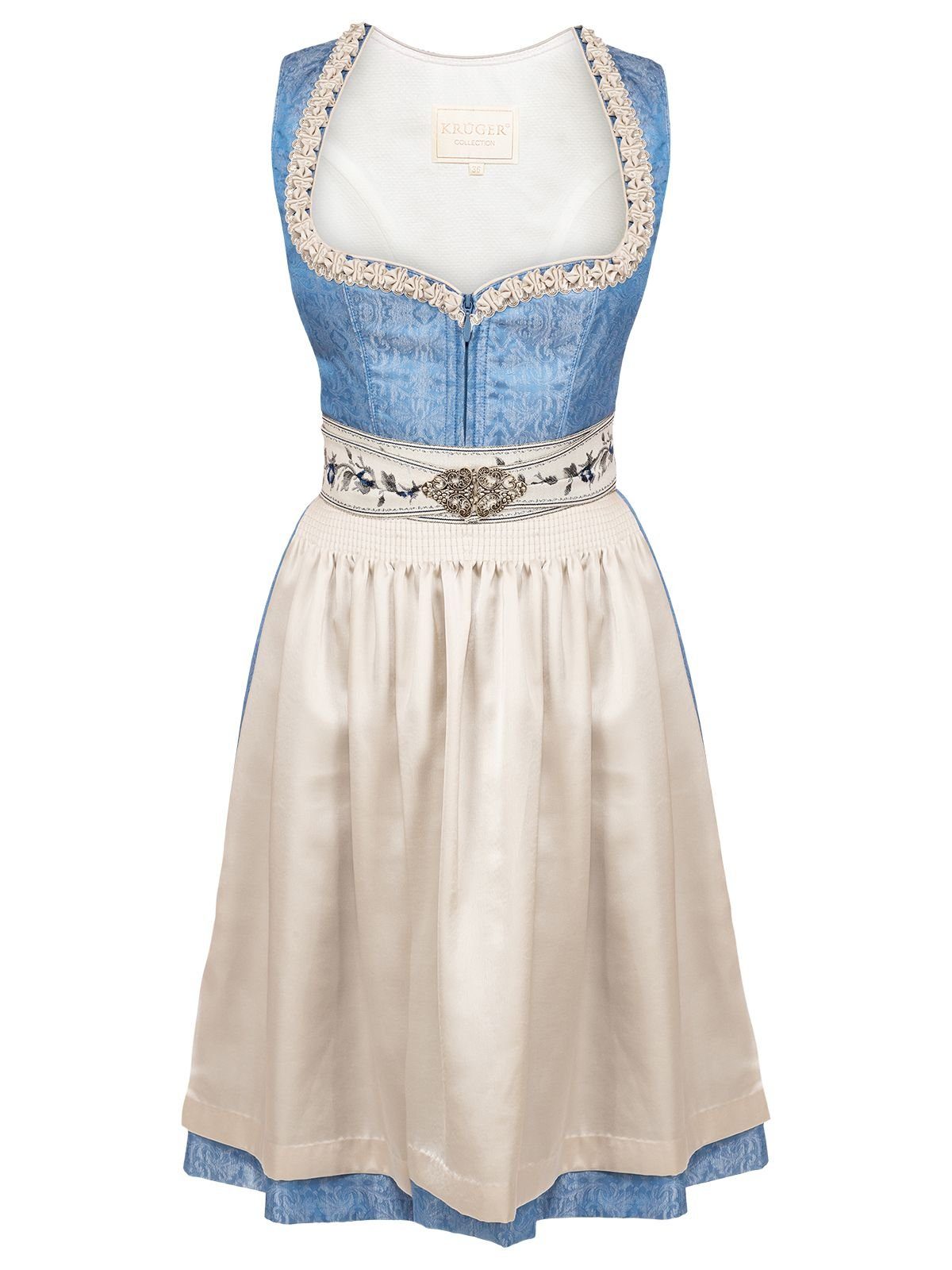 KRÜGER MADL & BUAM Trachtenkleid Midi Dirndl 2tlg. 60cm 111664-060-8 blau