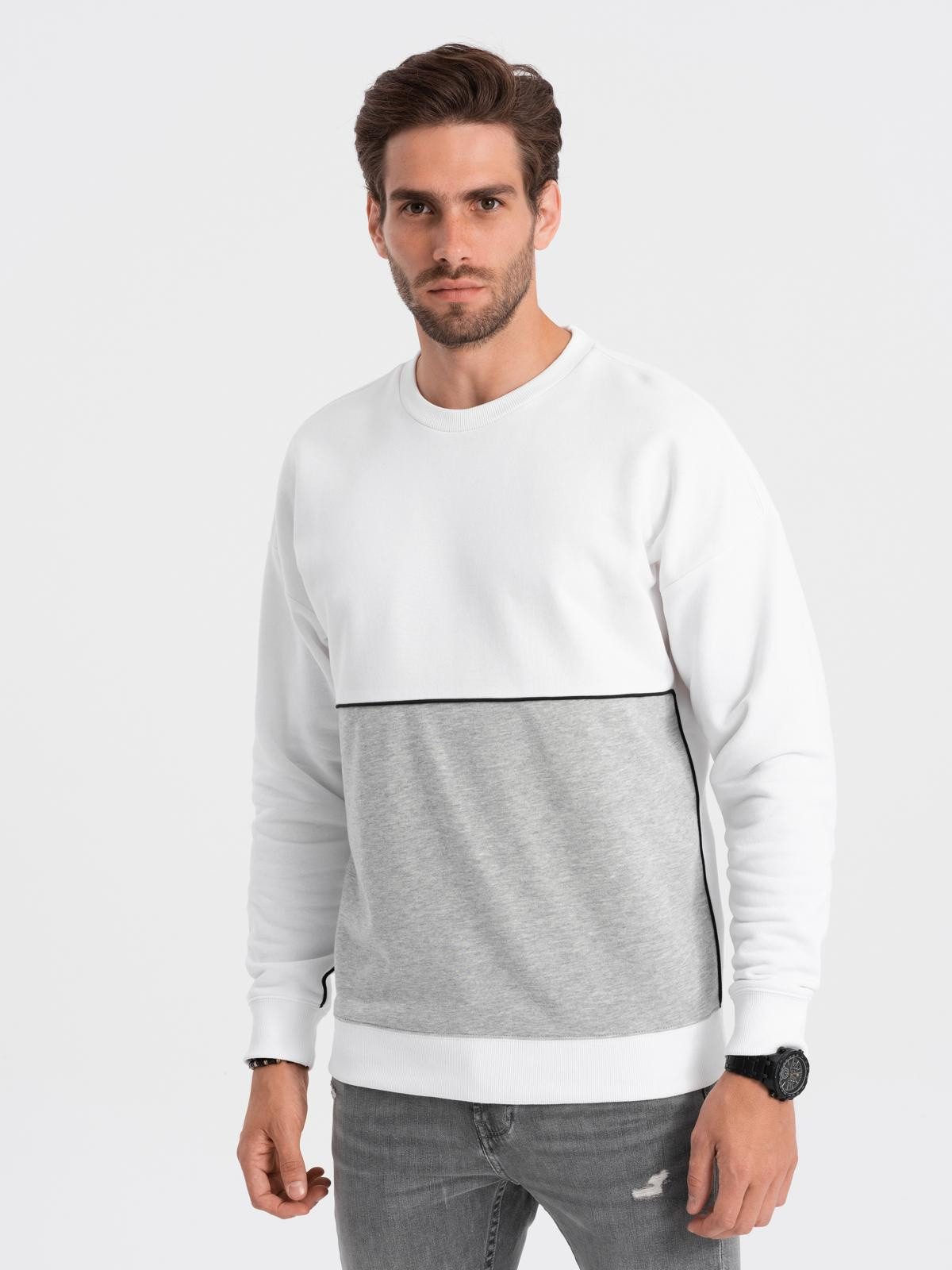 Sweatshirt Oversize Sweatshirt mit kontrastfarbenen Einsätzen