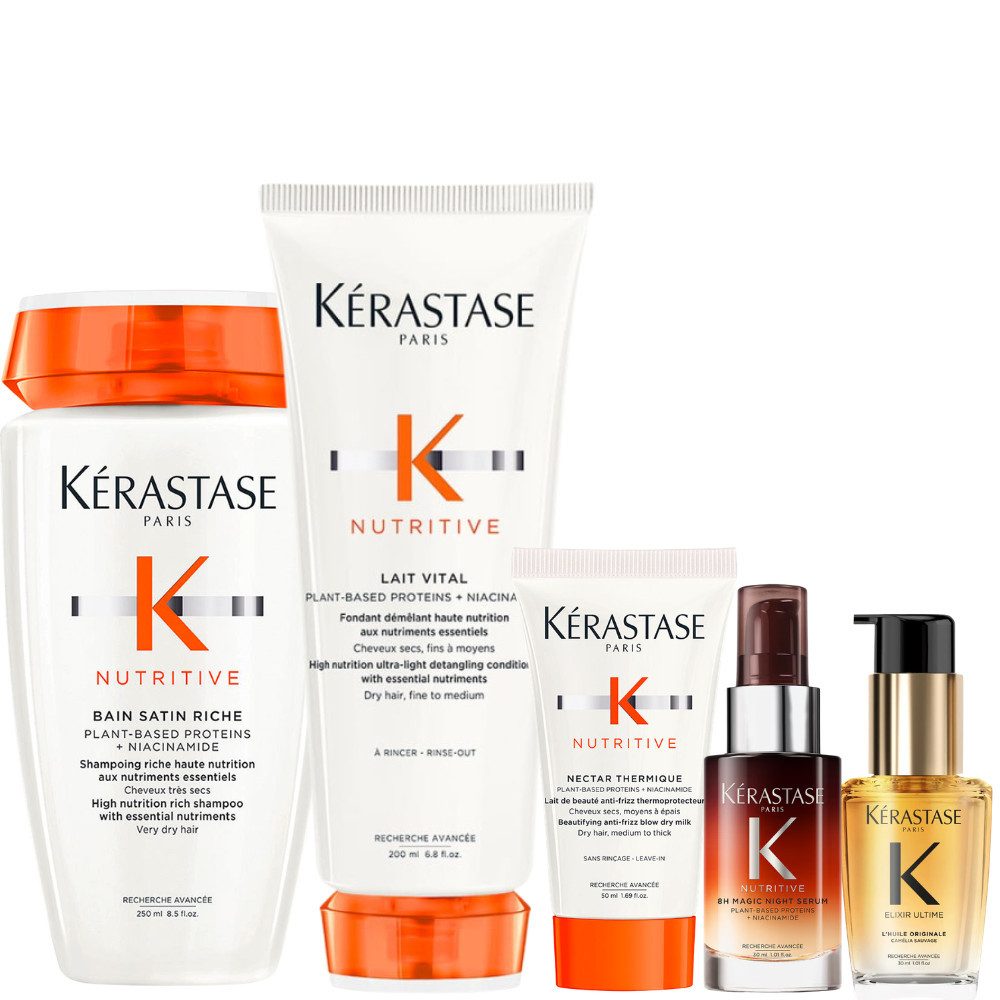 Kérastase Haarpflege-Set Nutritive Luxus-Routine Set – Intensive Pflege für sehr trockenes Haar, 5-tlg., Intensive Pflege für sehr trockenes Haar