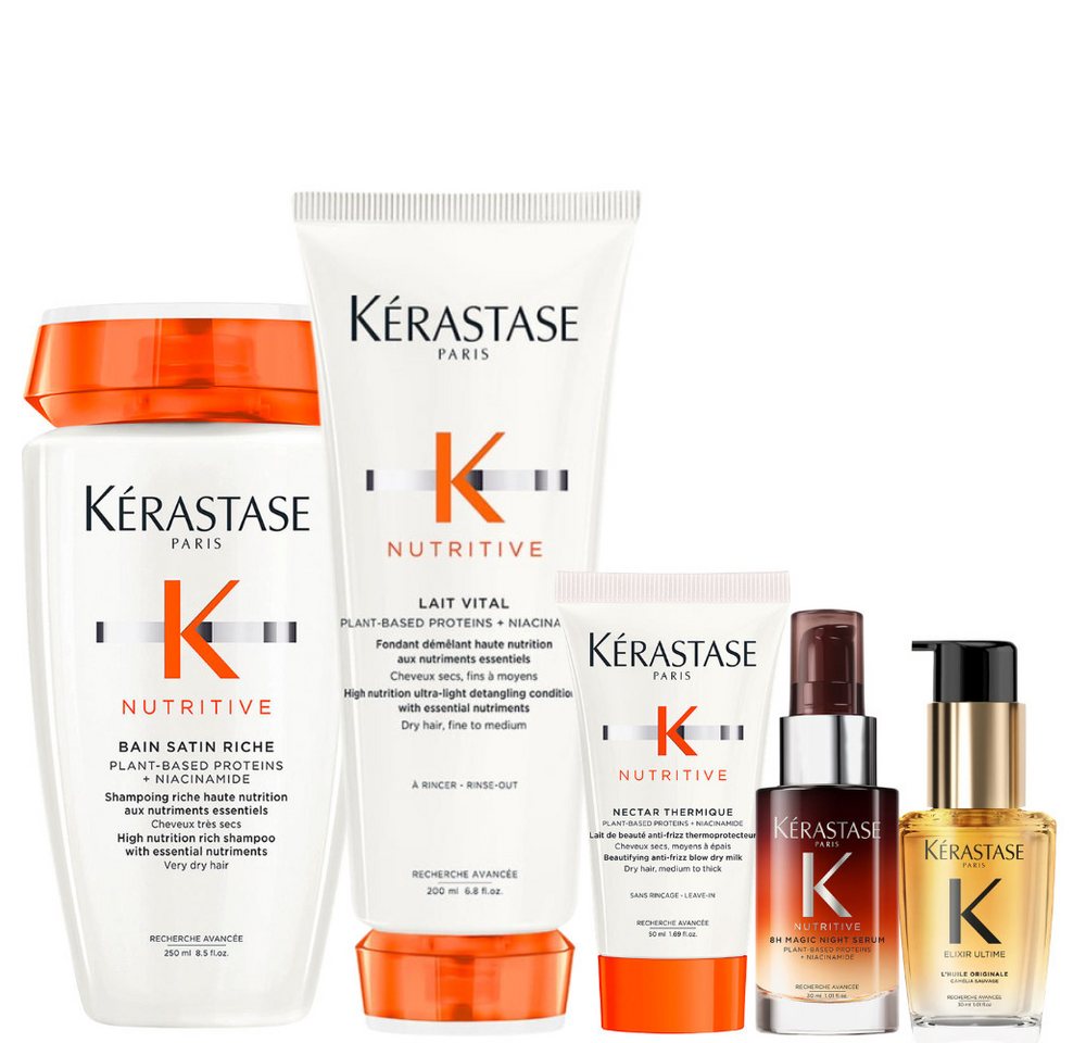 Kérastase Haarpflege-Set Nutritive Luxus-Routine Set – Intensive Pflege für sehr trockenes Haar, 5-tlg., Intensive Pflege für sehr trockenes Haar