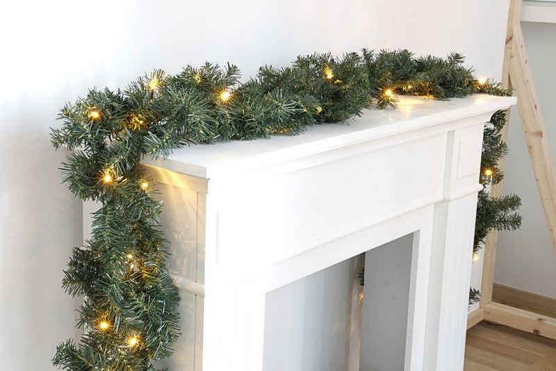 sesua LED-Girlande »LED-Tannengirlande Weihnachtsgirlande 5m mit 40 LEDs warmweiß«