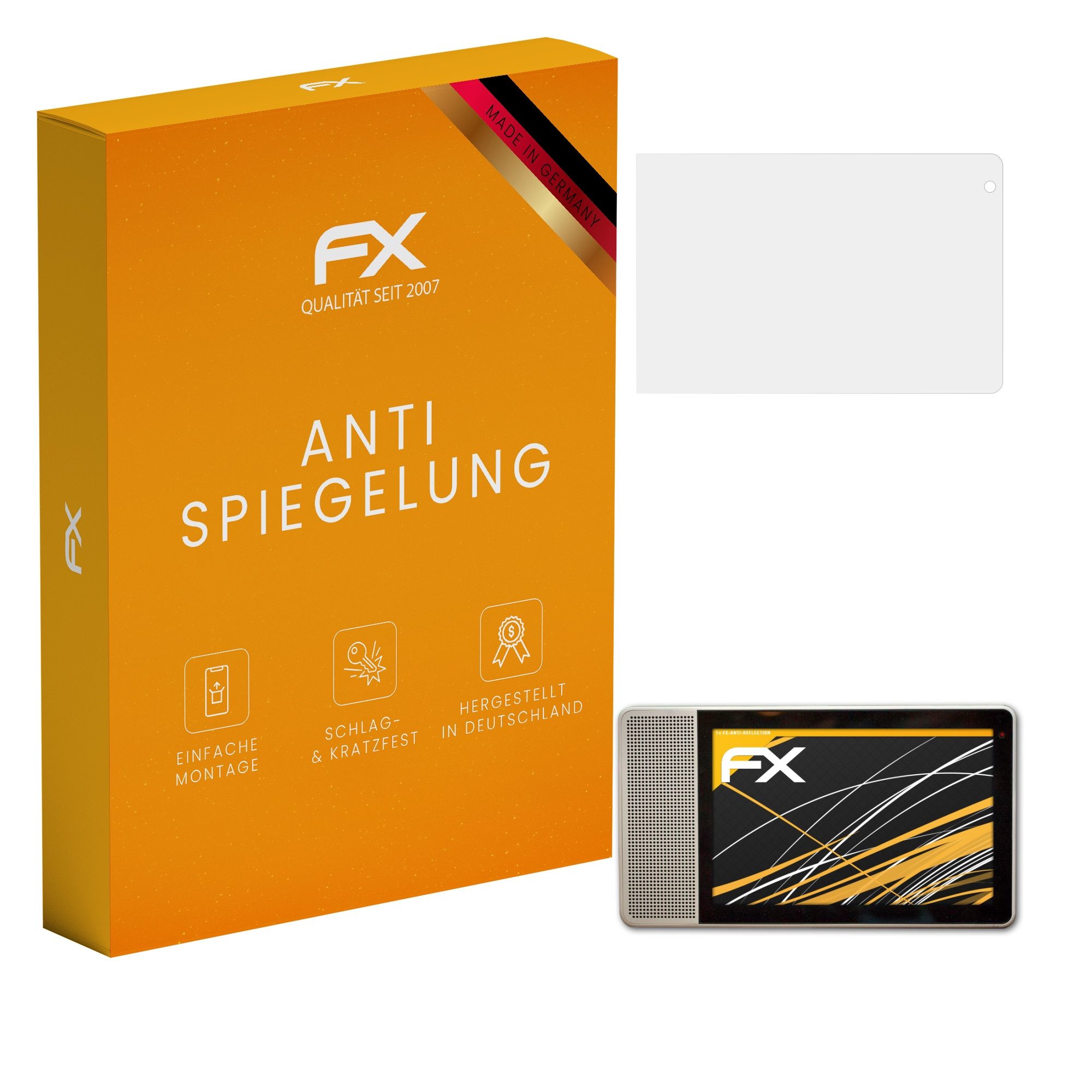 atFoliX Schutzfolie für Lenovo Smart Display 8 inch, Entspiegelnd und stoßdämpfend