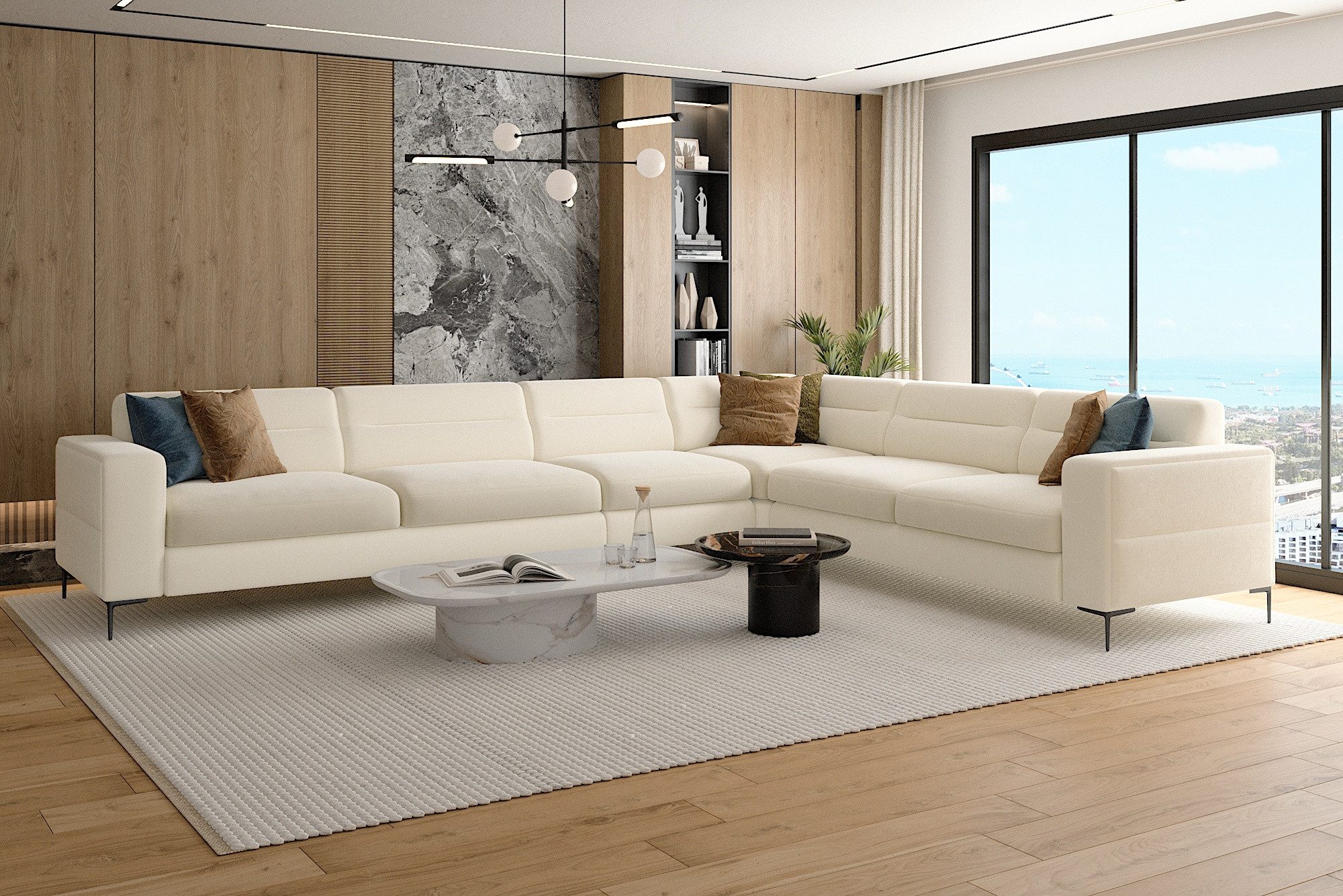 Möbeldreams Ecksofa Ecksofa Velvet, L-Form, Samt, Modern