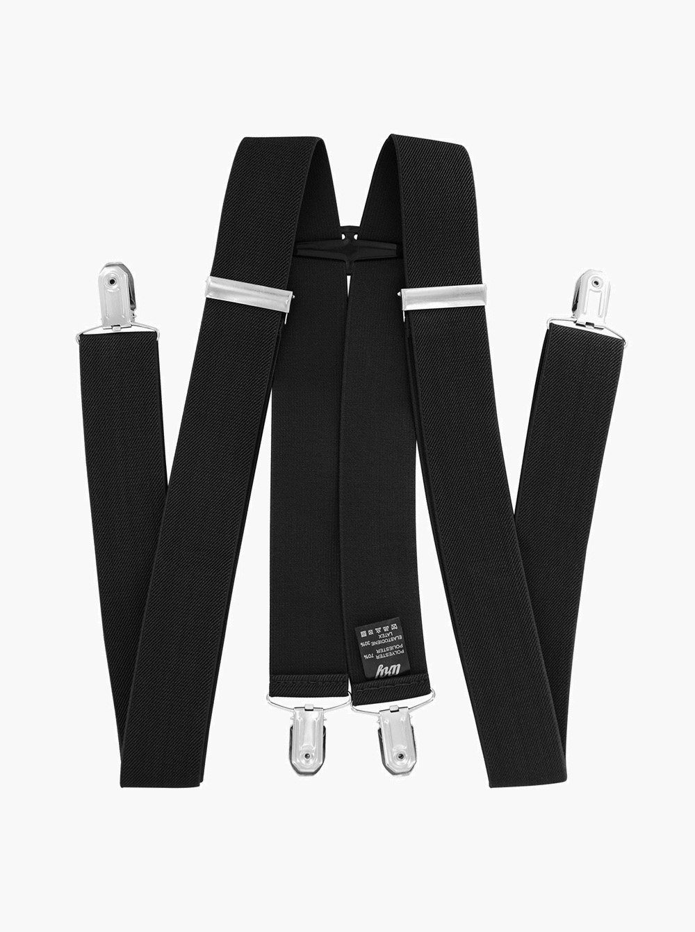 axy Hosenträger Herren Hosenträger 4 Stabile Clips H-Form einfarbig 3,5cm Breit verstellbar und elastisch 120cm Lang – Bild 2 von 5