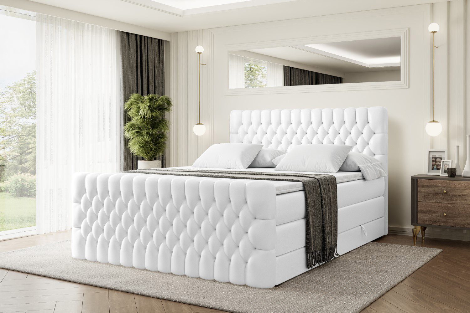 ALTDECOR Boxspringbett SERENE-Z KING (Multipocket-Matratze H4, H3 Matratze günstig online kaufen